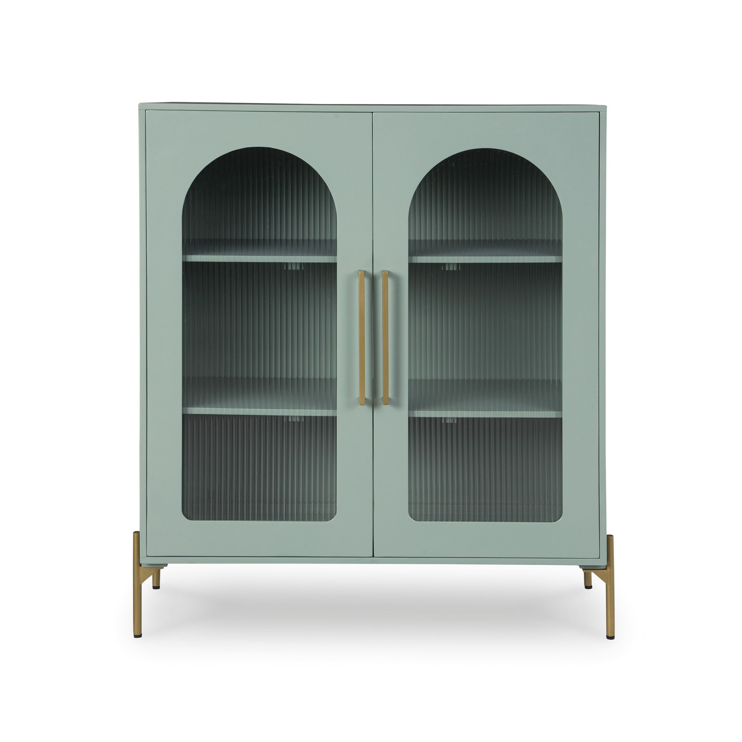 Adwen Light Green Wood Accent Cabinet | Cottage Style