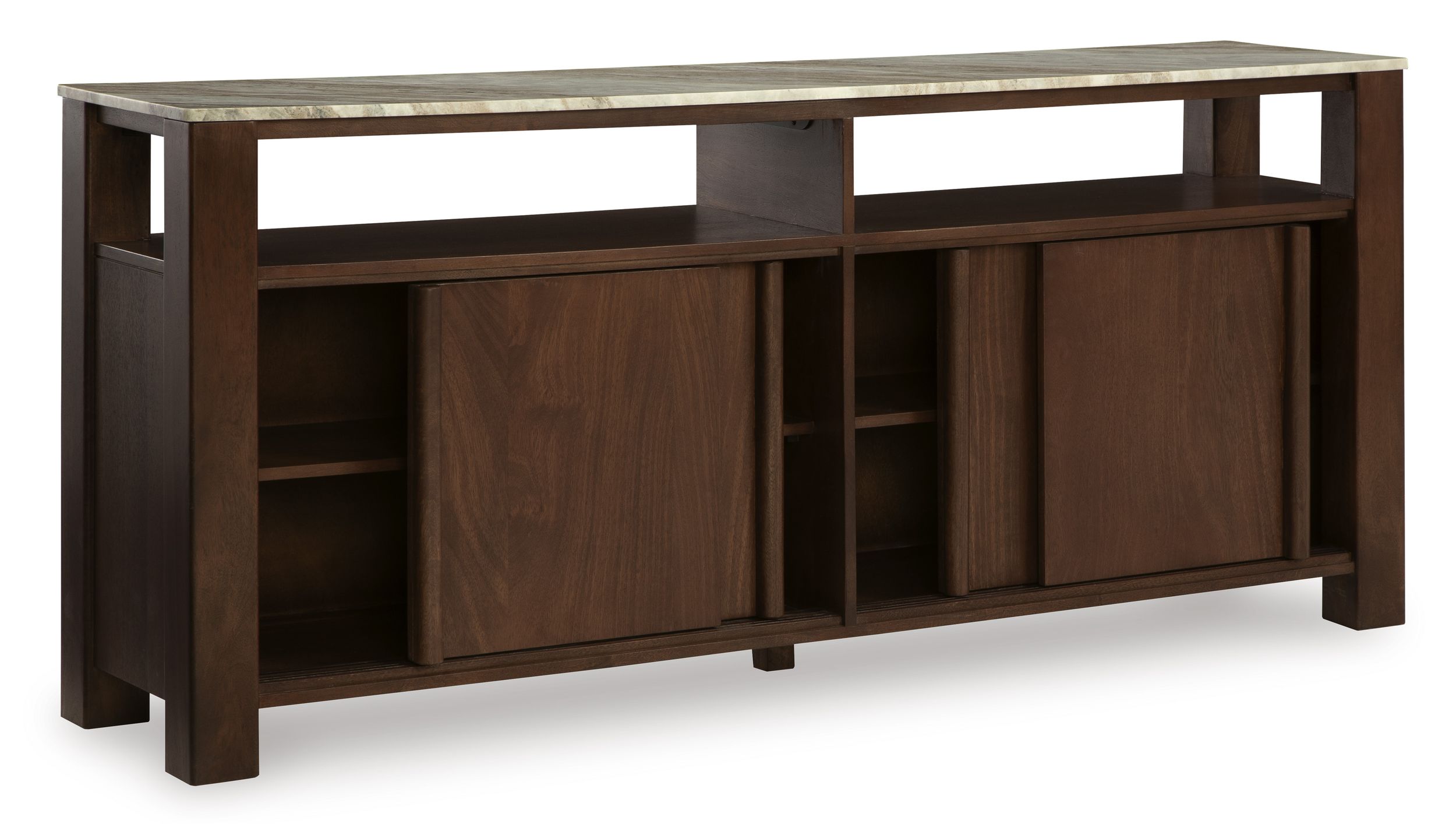 Tobinville 4 Door Wood Accent Cabinet – Dark Brown