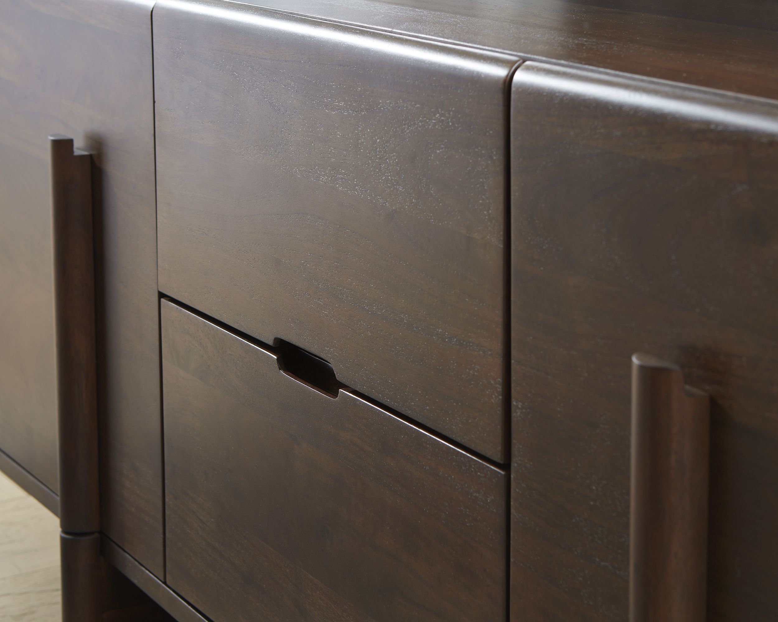 Kydler 2-Door & 2-Drawer Wood Accent Cabinet | Brown Storage