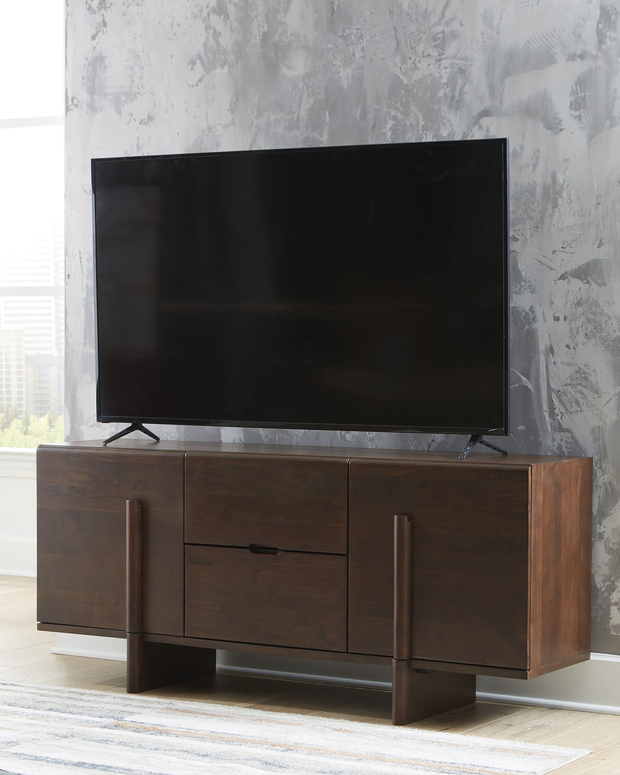 Kydler 2-Door & 2-Drawer Wood Accent Cabinet | Brown Storage