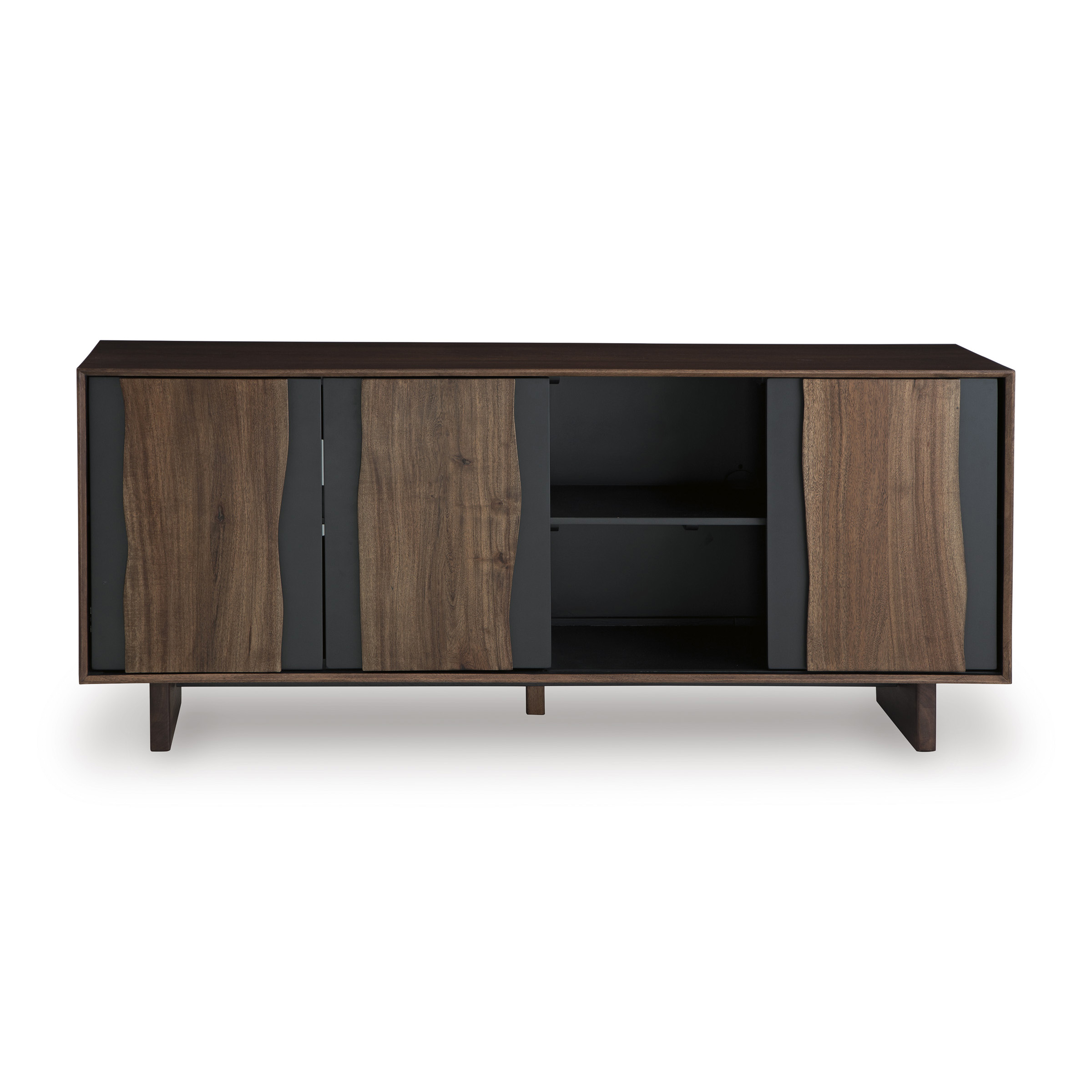 Welby 3-Door Accent Cabinet | Live Edge Acacia Wood Sideboard