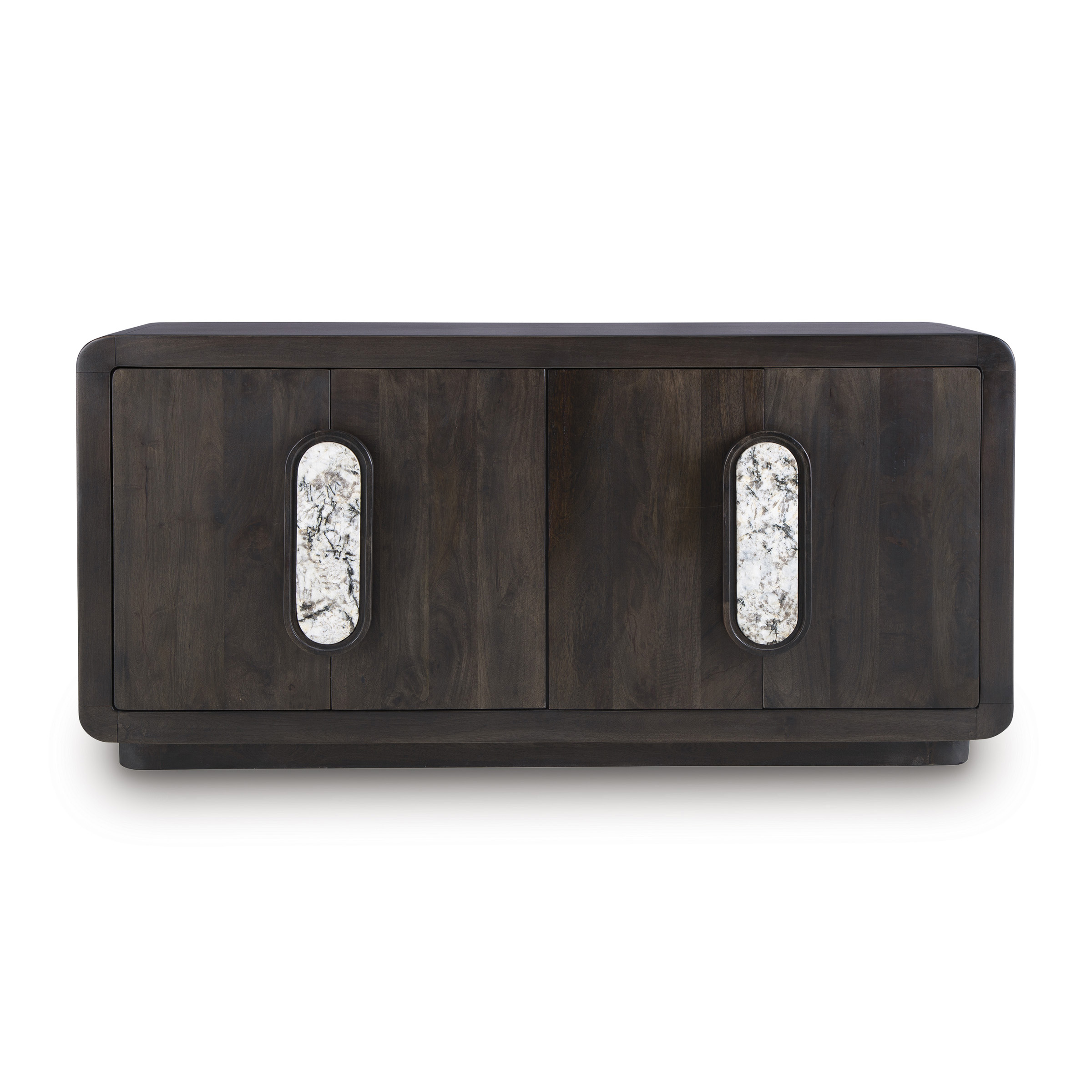 Elliston 4-Door Wood Accent Cabinet | Espresso Brown Storage