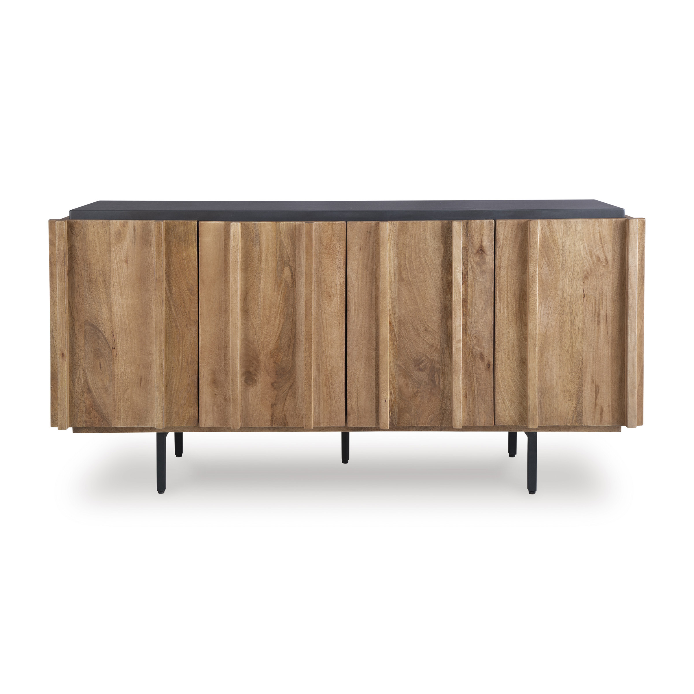 Quintavious 4-Door Accent Cabinet | Brown & Charcoal Storage