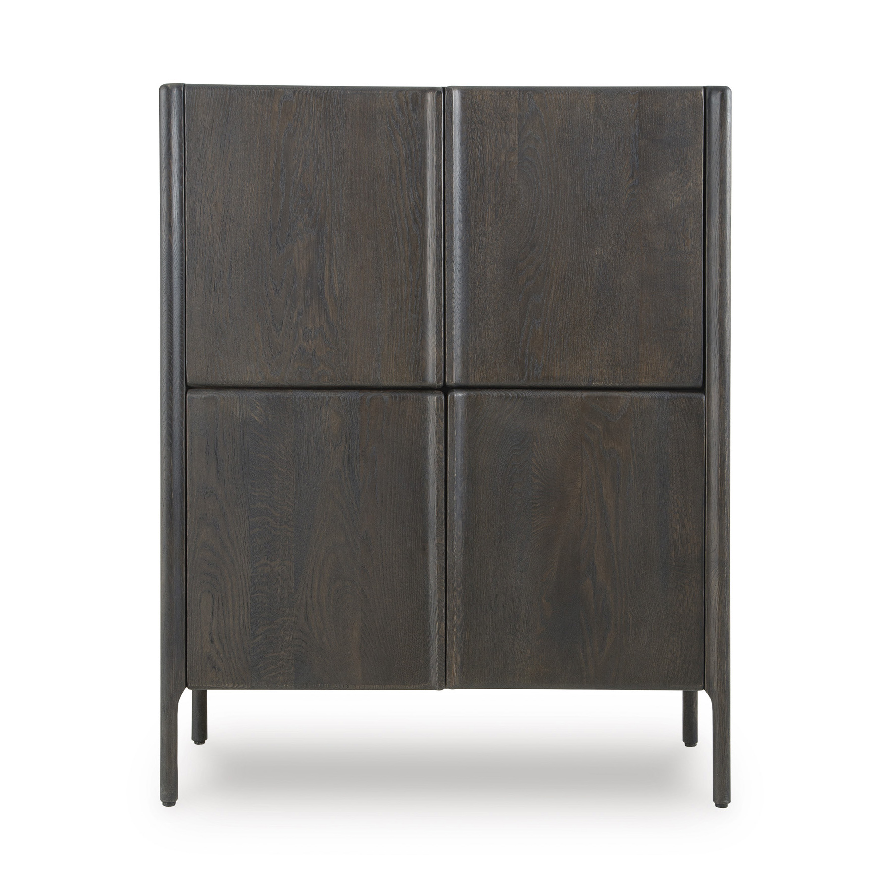 Orsonal 4-Door, 6-Shelf Accent Cabinet | Espresso Brown Storage