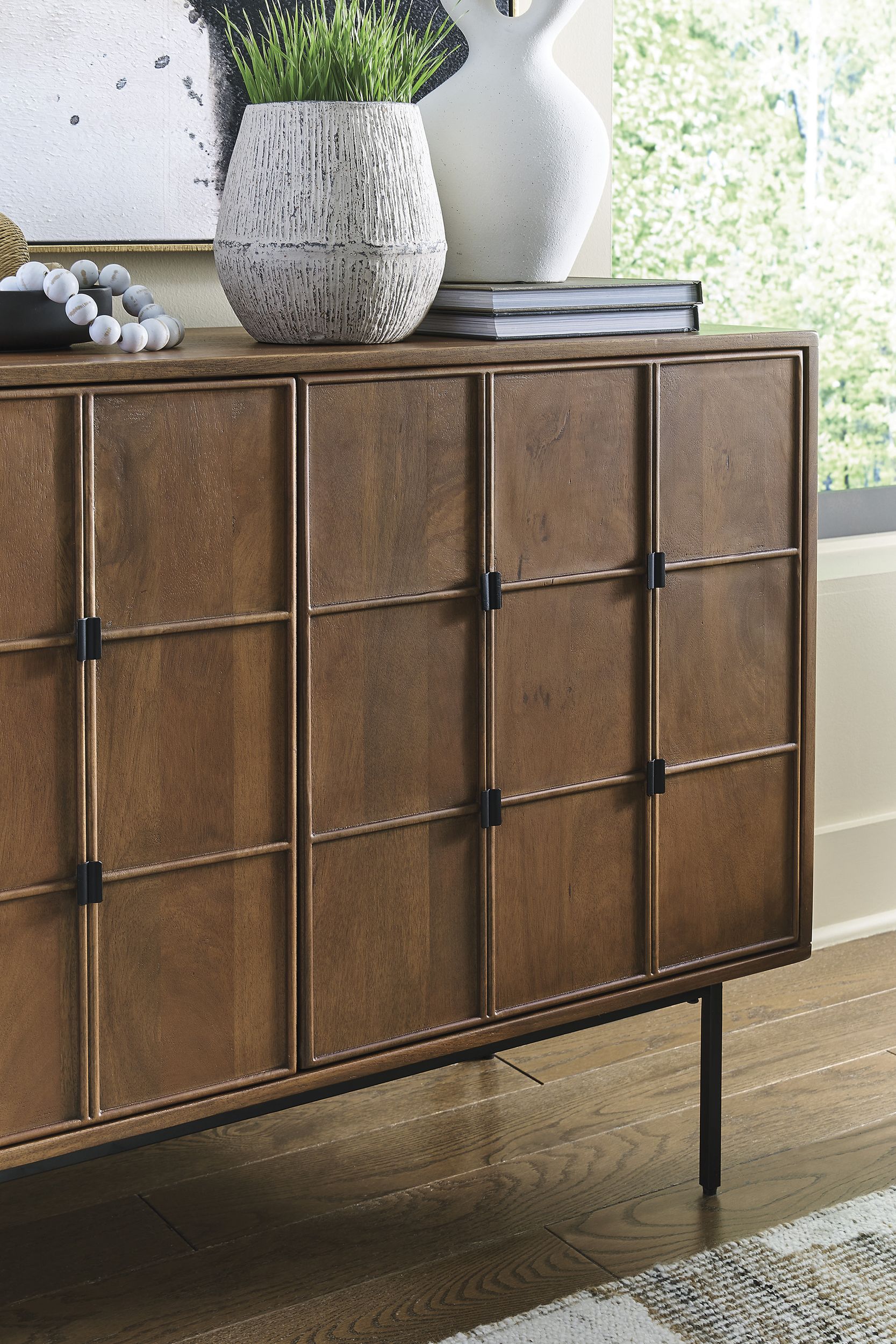 Juddins 2-Door Wood Accent Cabinet | Brown Storage Buffet