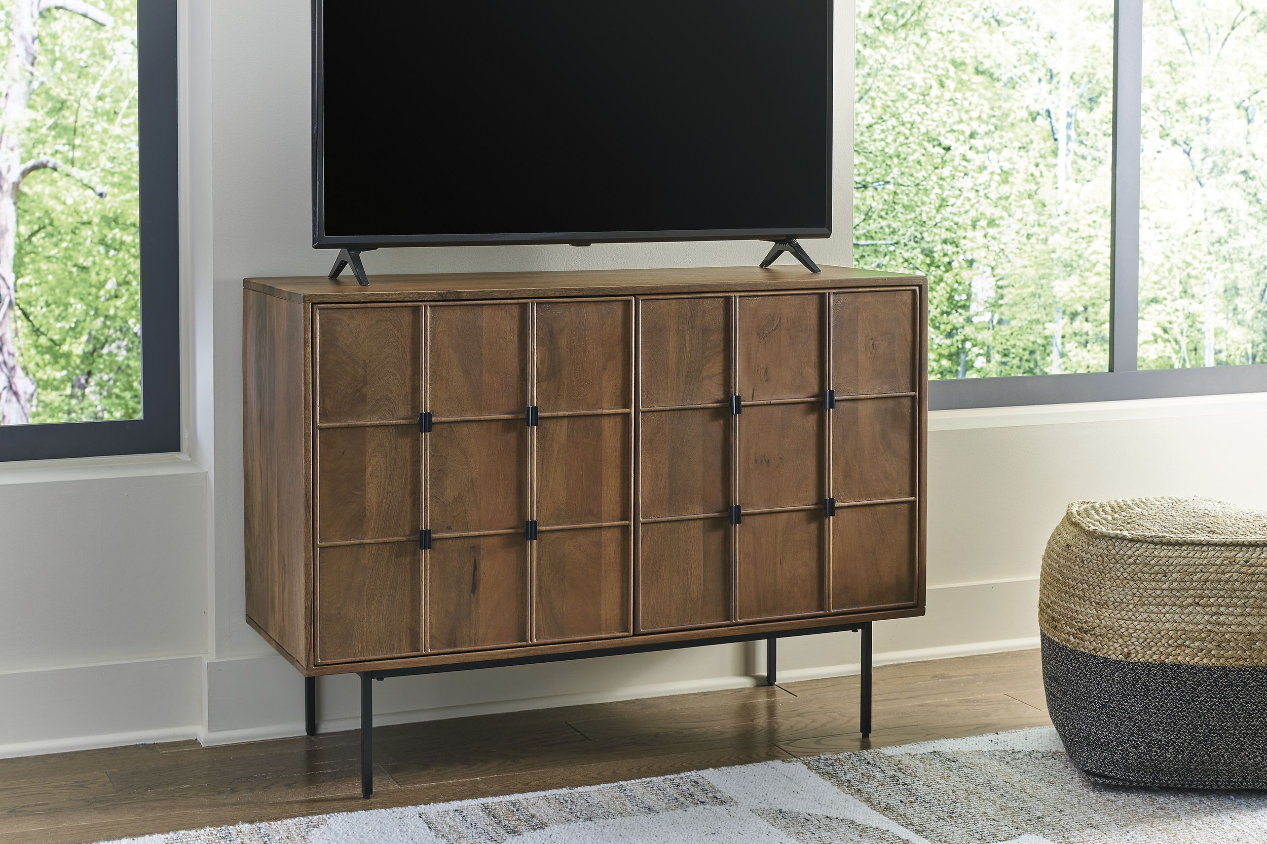 Juddins 2-Door Wood Accent Cabinet | Brown Storage Buffet