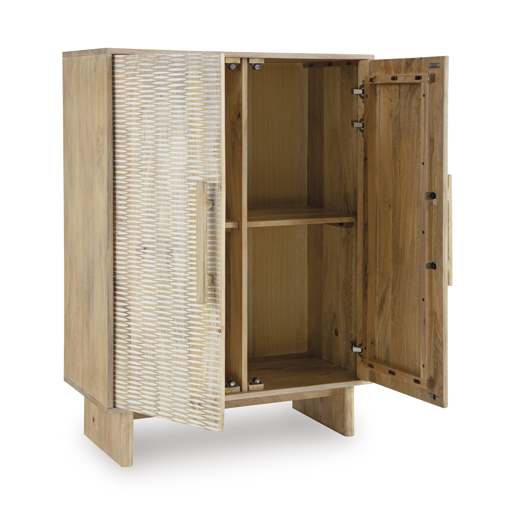 Dallinbury Two-Toned Wood Accent Cabinet | White-Wash