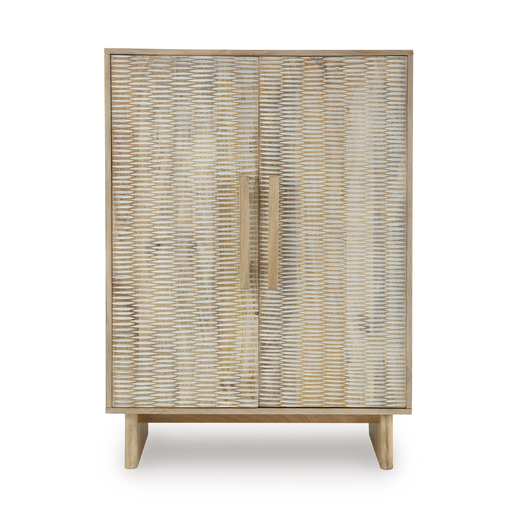 Dallinbury Two-Toned Wood Accent Cabinet | White-Wash