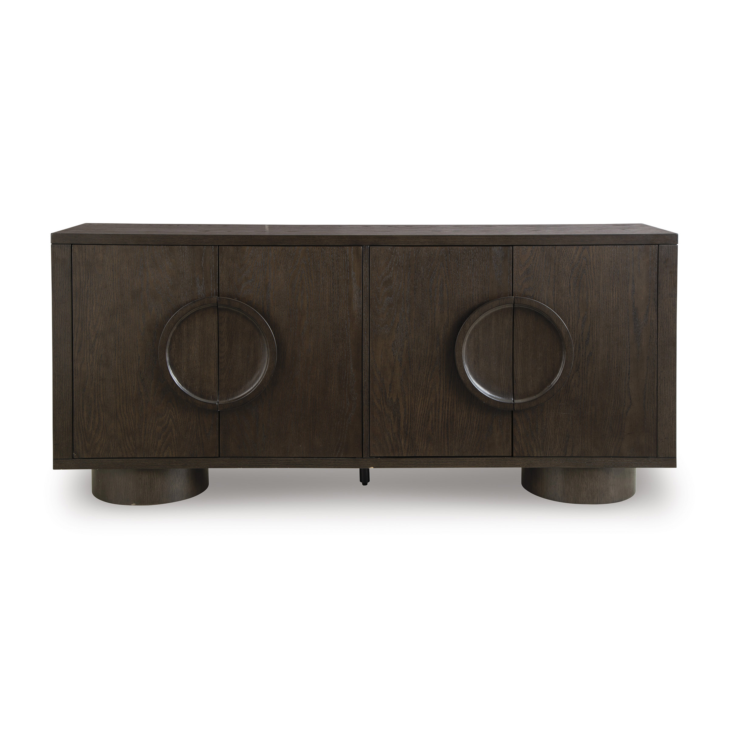 Veeda 4-Door Wood Accent Cabinet | Dark Brown Sideboard