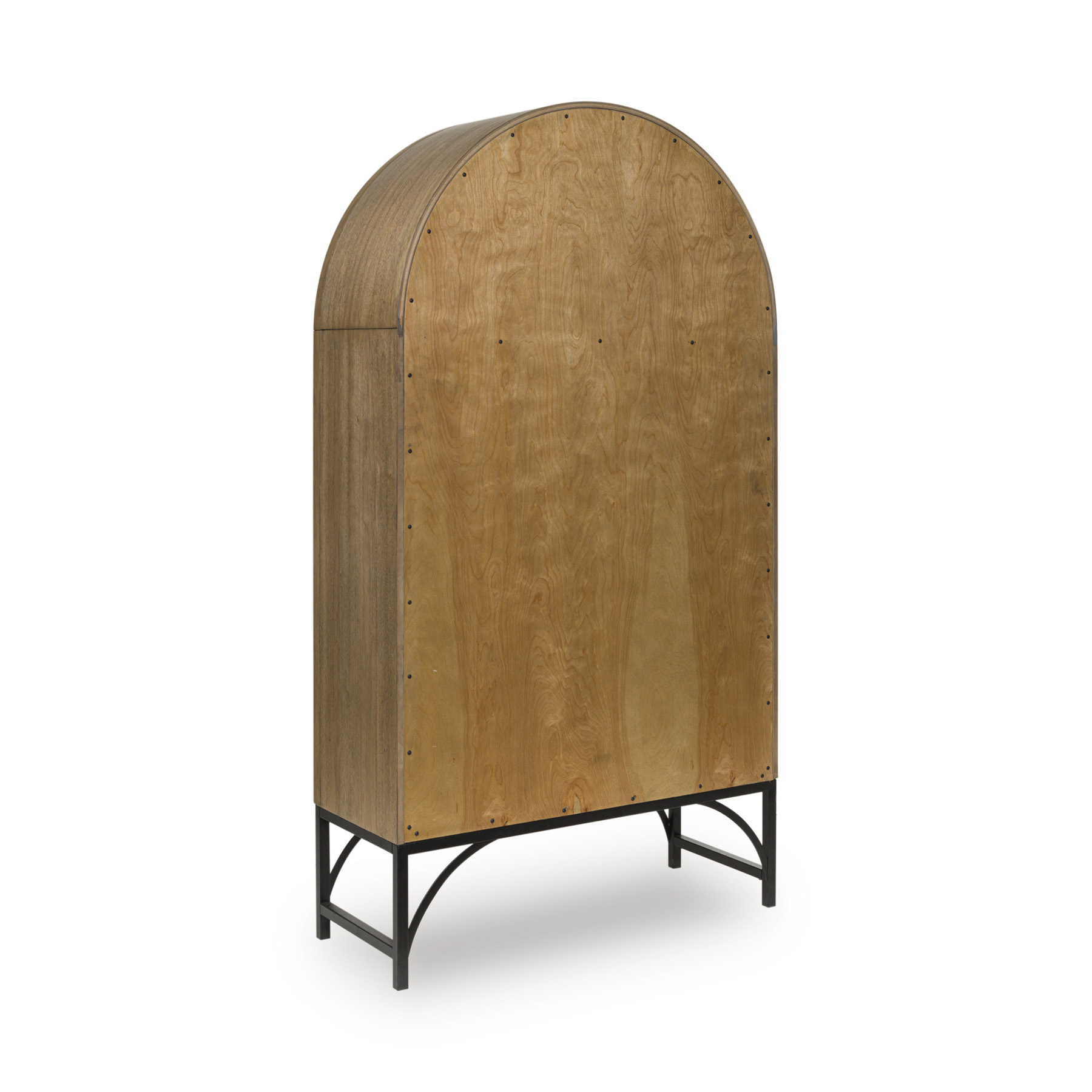 Gwenwich 2-Door Accent Cabinet | Black & Natural Wood Storage
