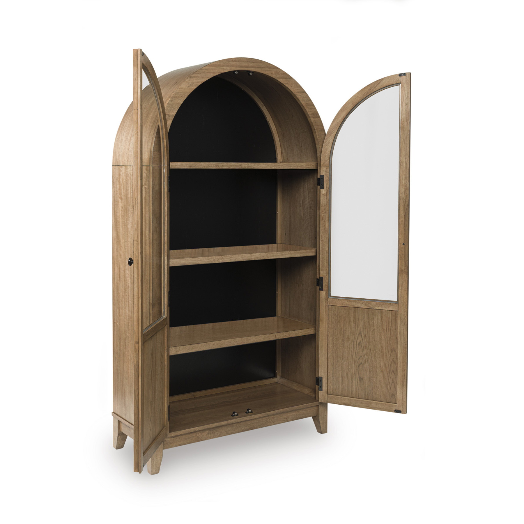 Dagandale Arched Accent Cabinet | Two-Toned Wood Display
