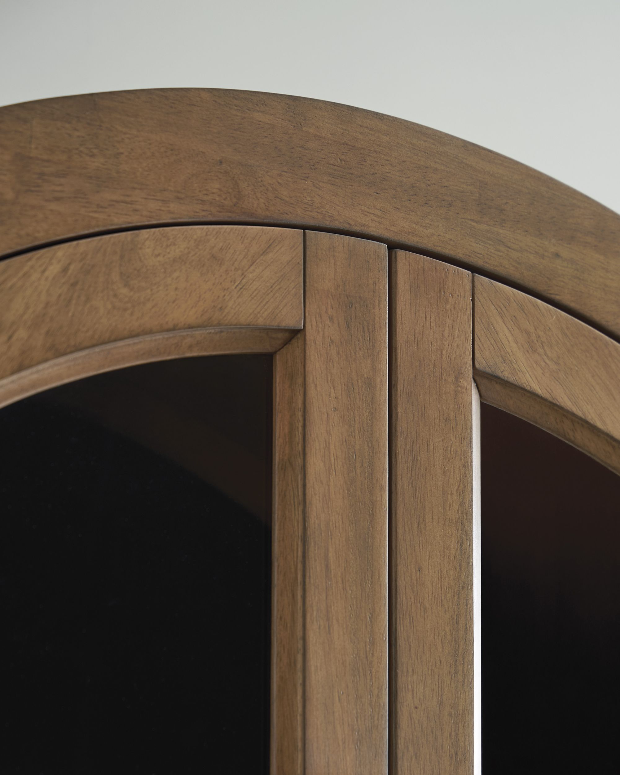 Dagandale Arched Accent Cabinet | Two-Toned Wood Display
