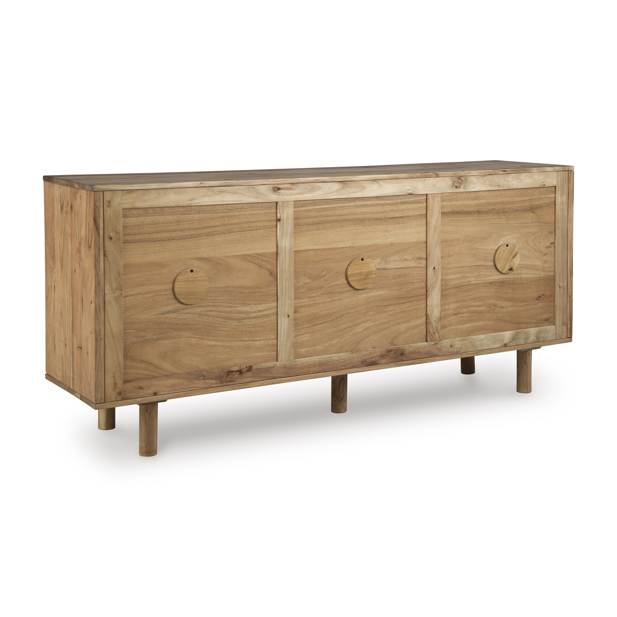 Adway Wood Accent Cabinet | Glass Door Storage