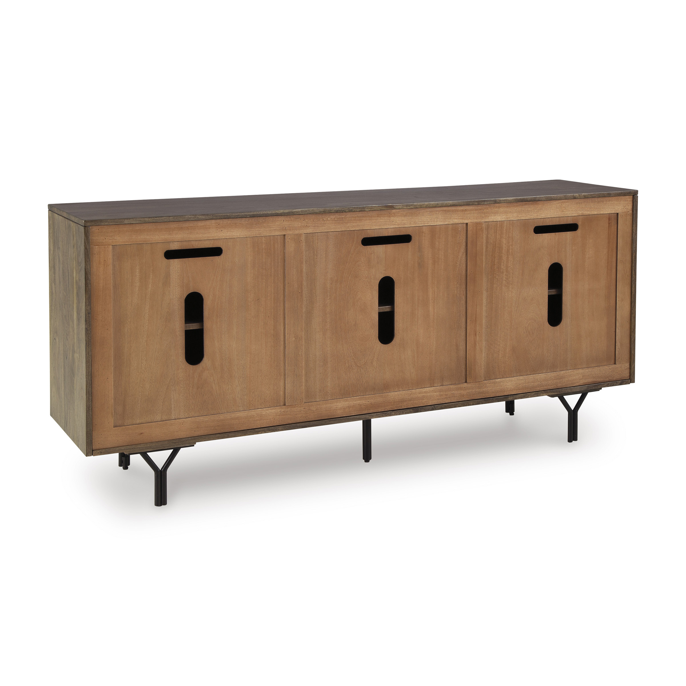 Lavinmont 3-Door Accent Cabinet | Multi-Tone Wood Storage