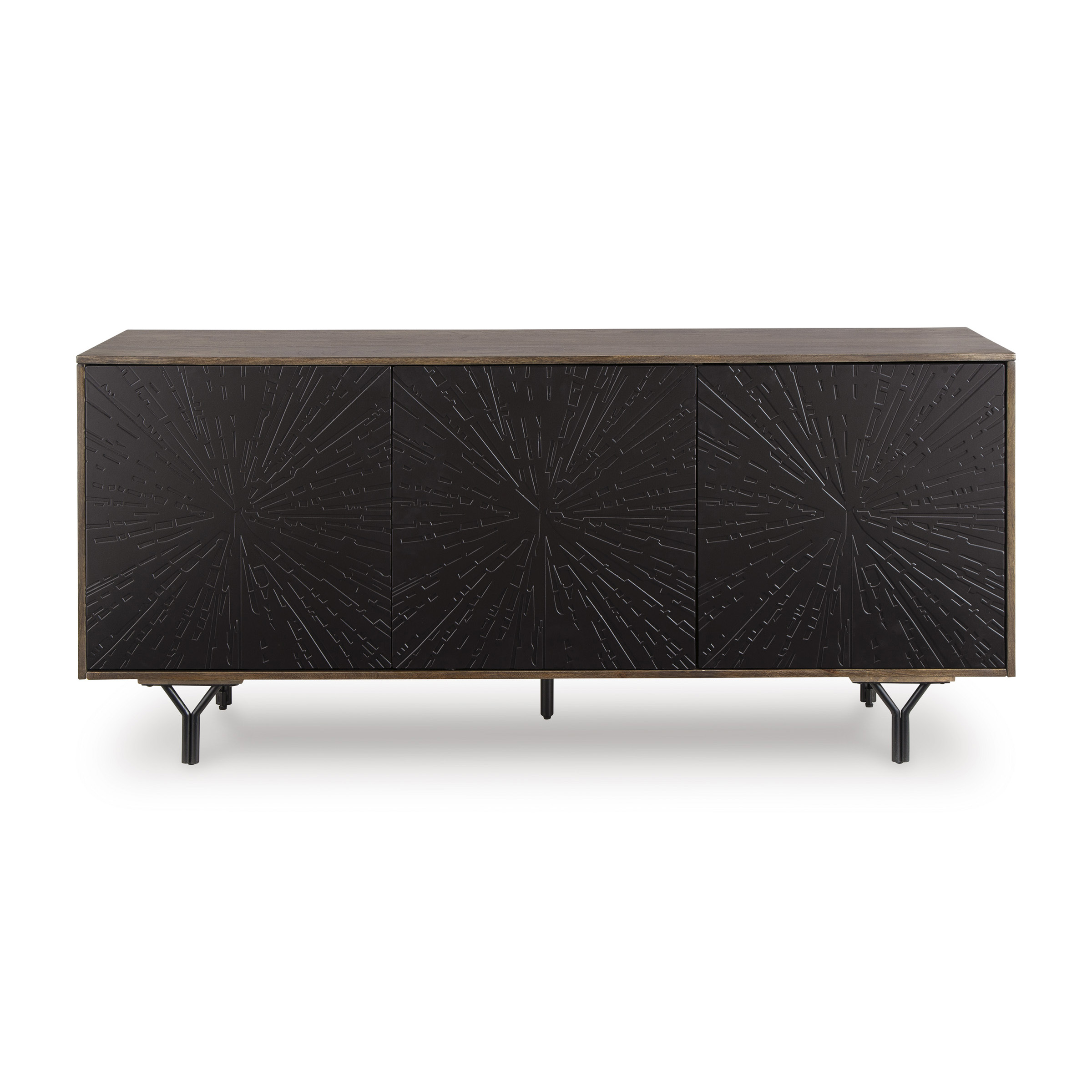 Lavinmont 3-Door Accent Cabinet | Multi-Tone Wood Storage