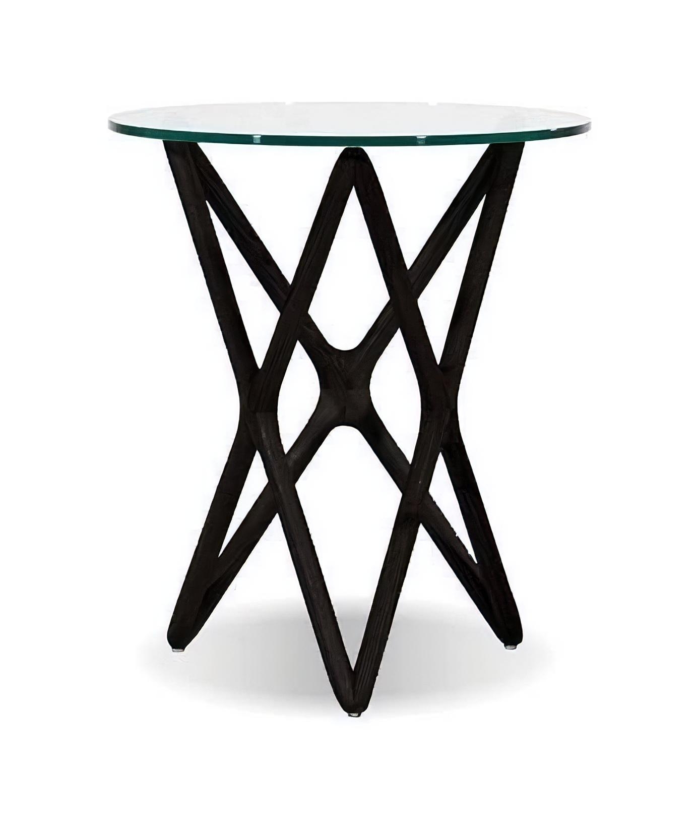 Quasar Clear Glass Top End Table