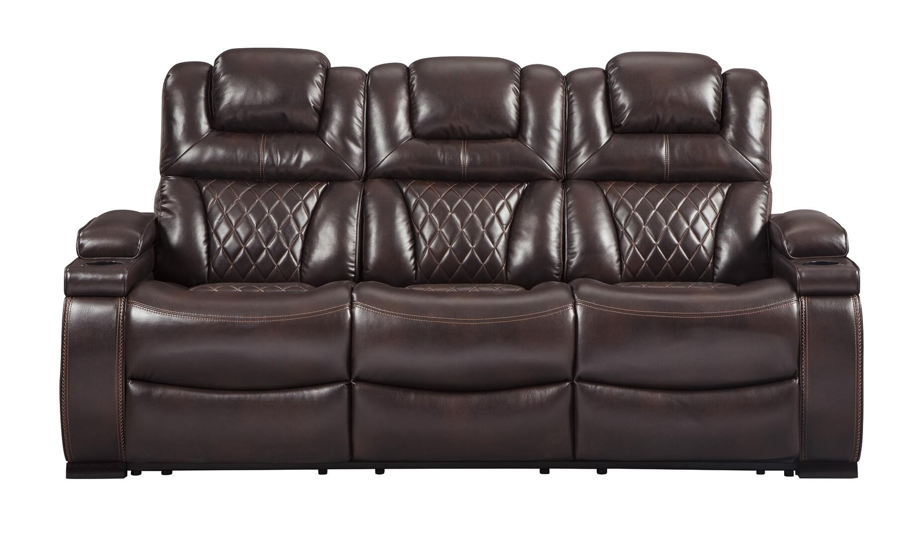 WRS Ashley SM Warnerton Leatherette Power Reclining Living Room Set (Sofa & Loveseat)