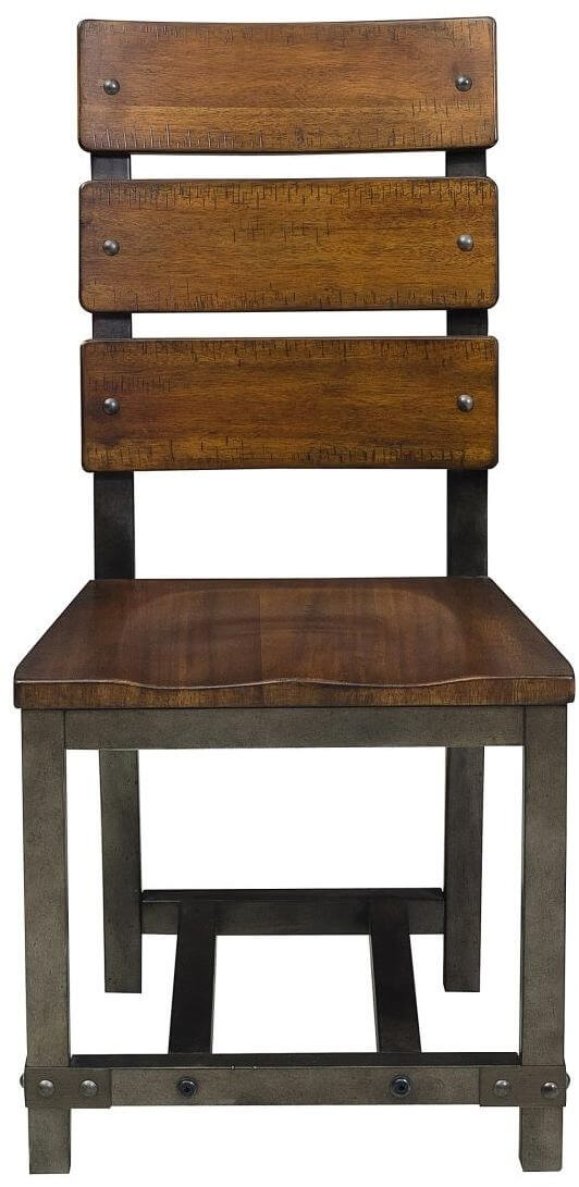 Holverson Industrial Wood Dining Chair