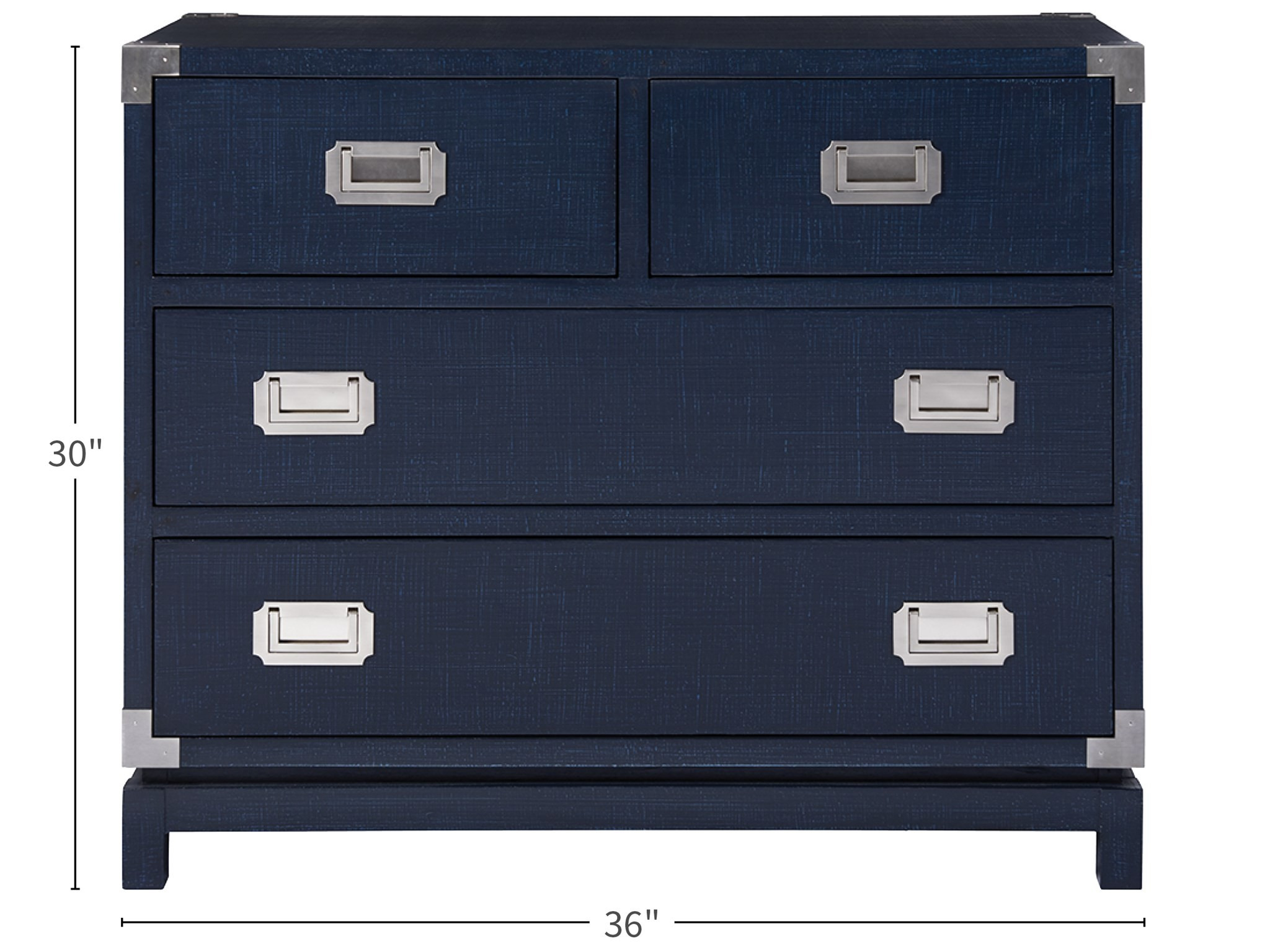 Coastal Campaign Wood Chest w/4 Drawers