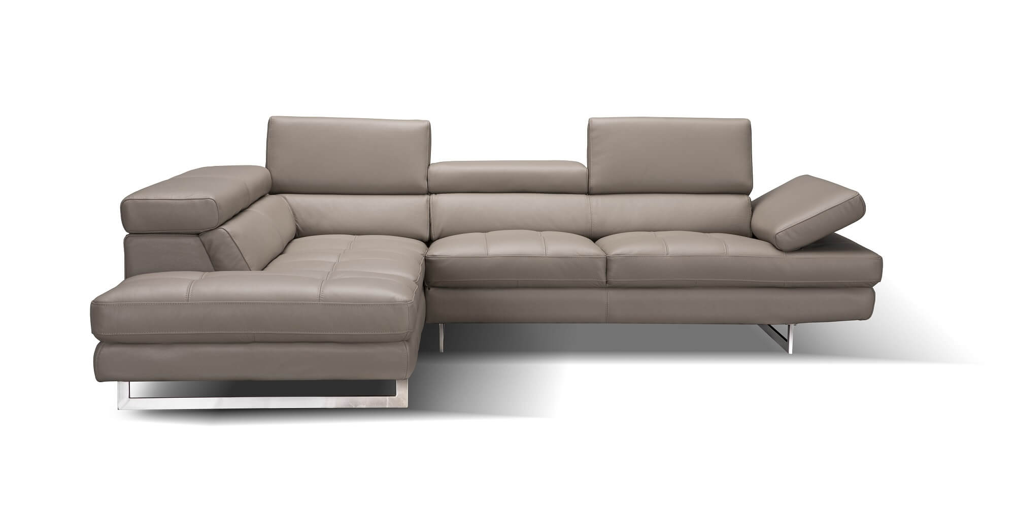 A761 Italian Leather Sectional, Left Hand Facing