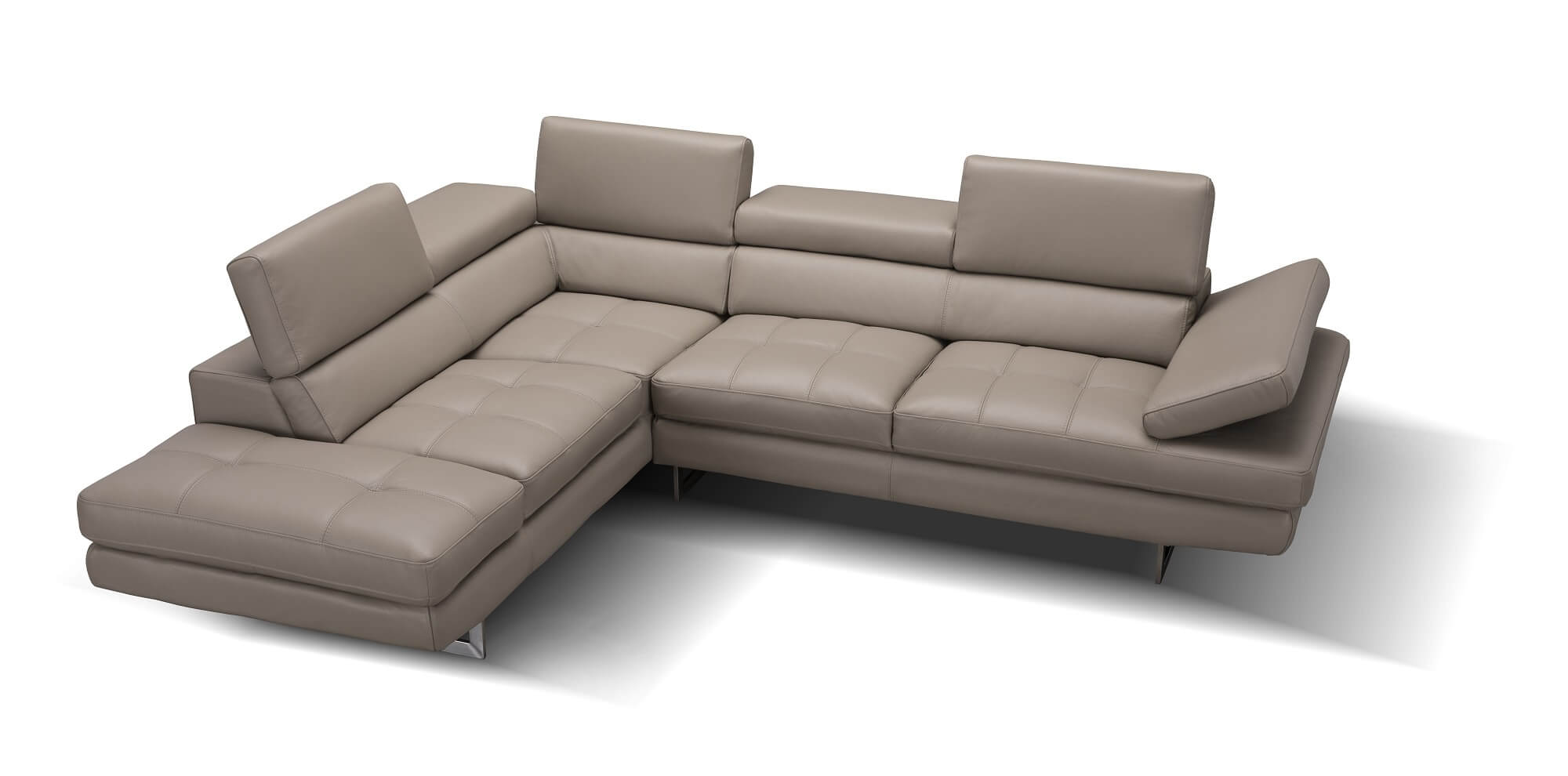 A761 Italian Leather Sectional, Left Hand Facing