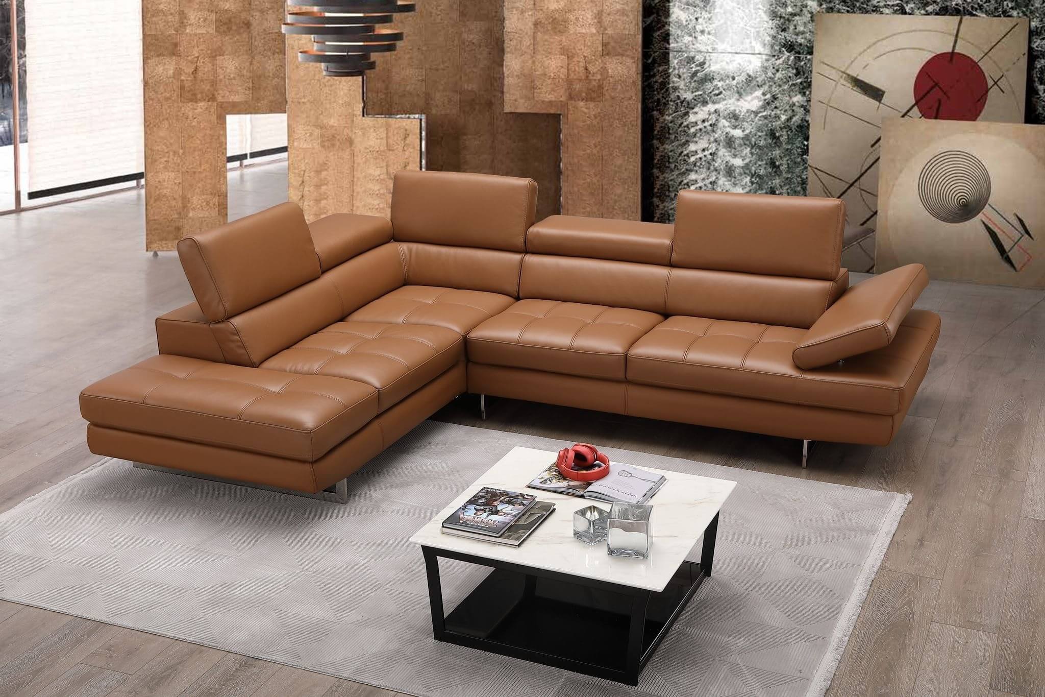 A761 Italian Leather Sectional