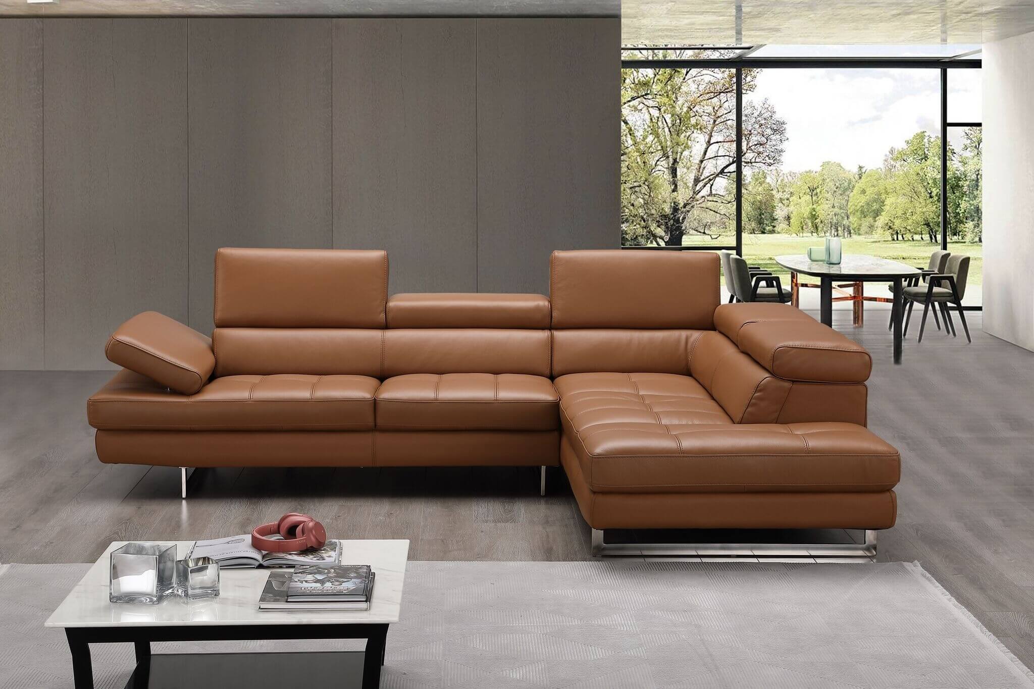 A761 Italian Leather Sectional