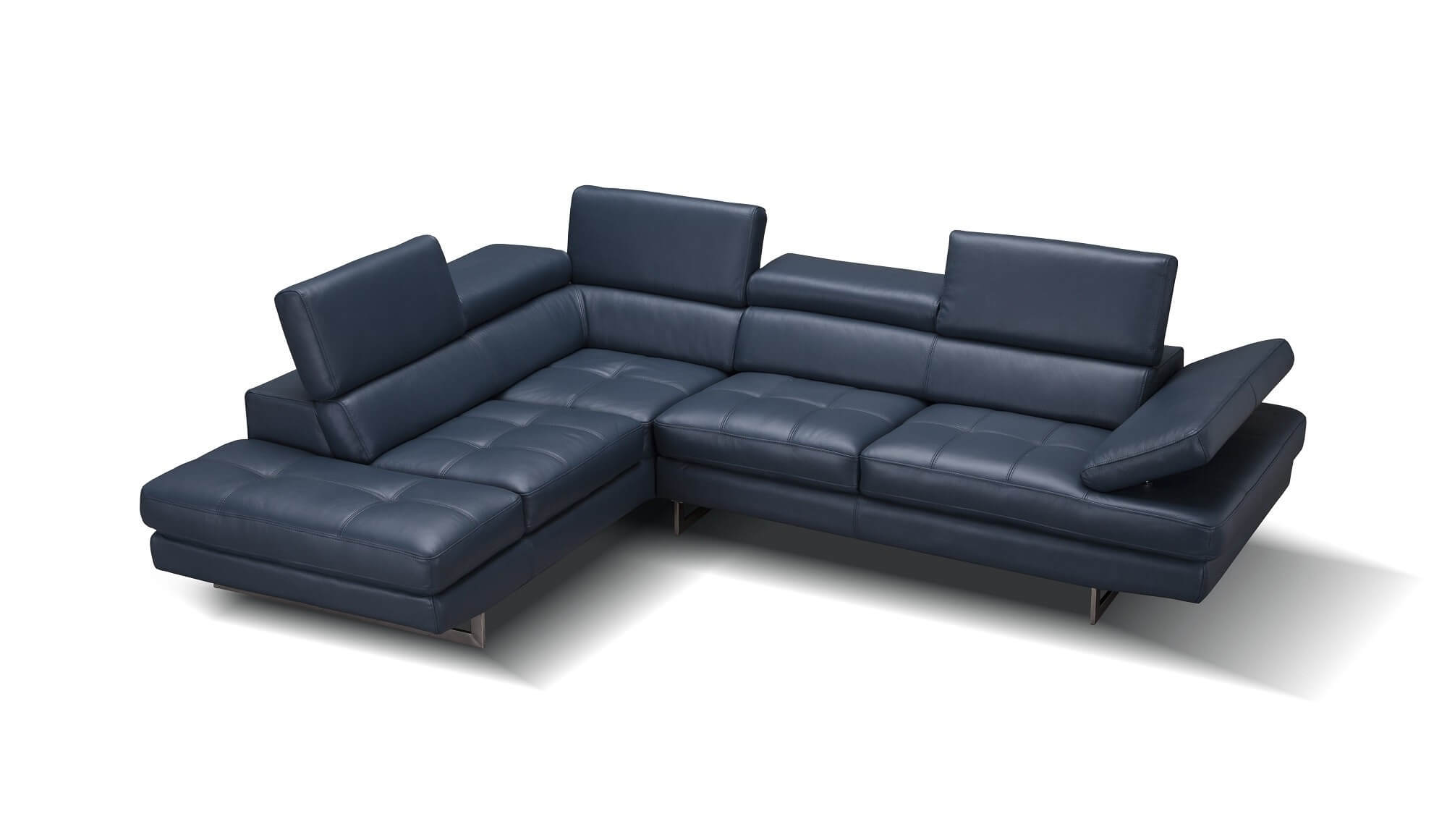 A761 Italian Leather Sectional, Left Hand Facing