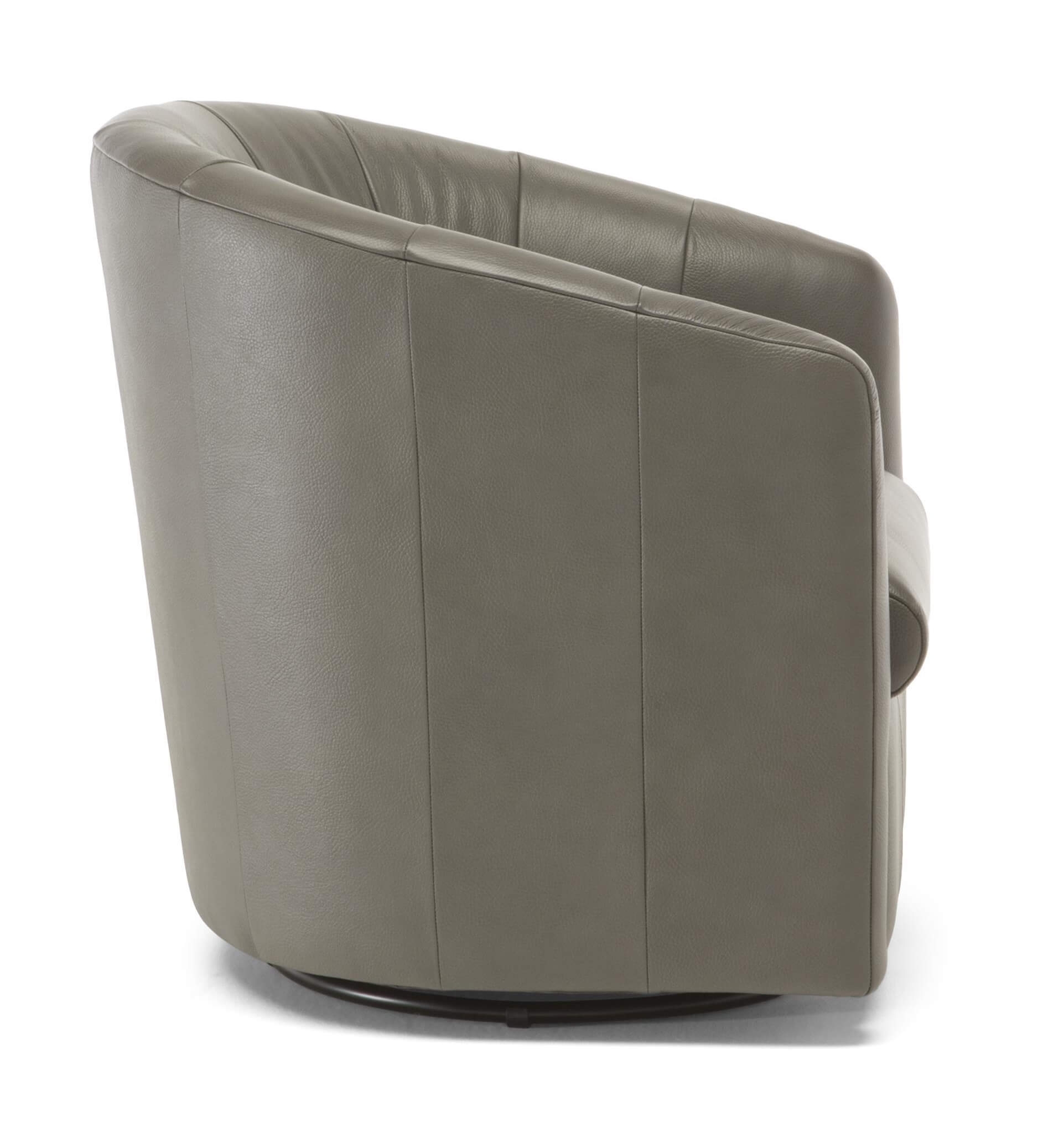 Veronica Fabric/Leather Swivel Chair