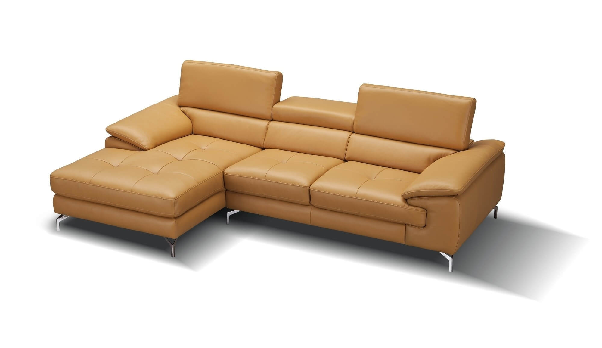 A973B Italian Leather Mini Sectional, Left Hand Facing