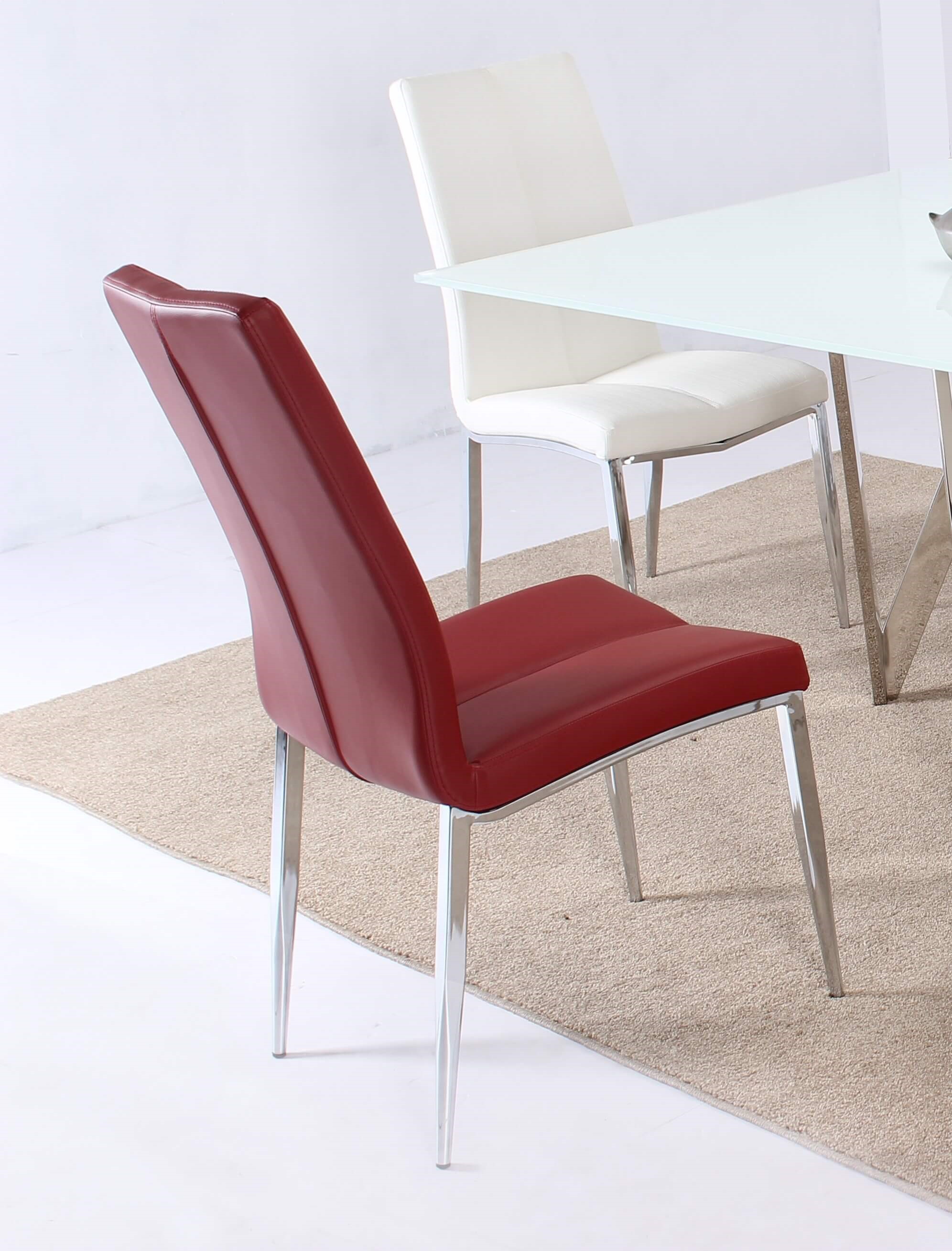 Abigail Curved Back PU Side Chair