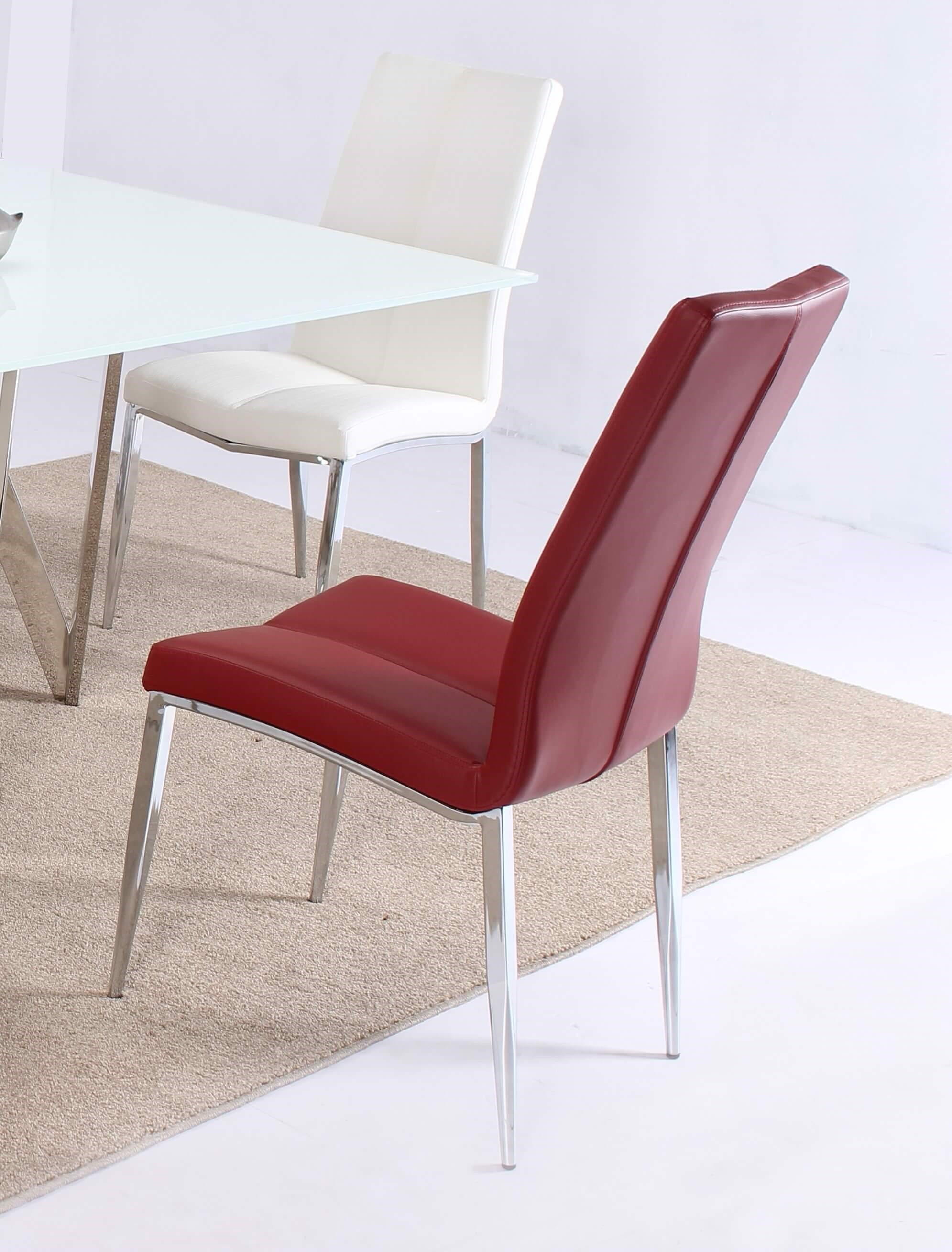 Abigail Curved Back PU Side Chair