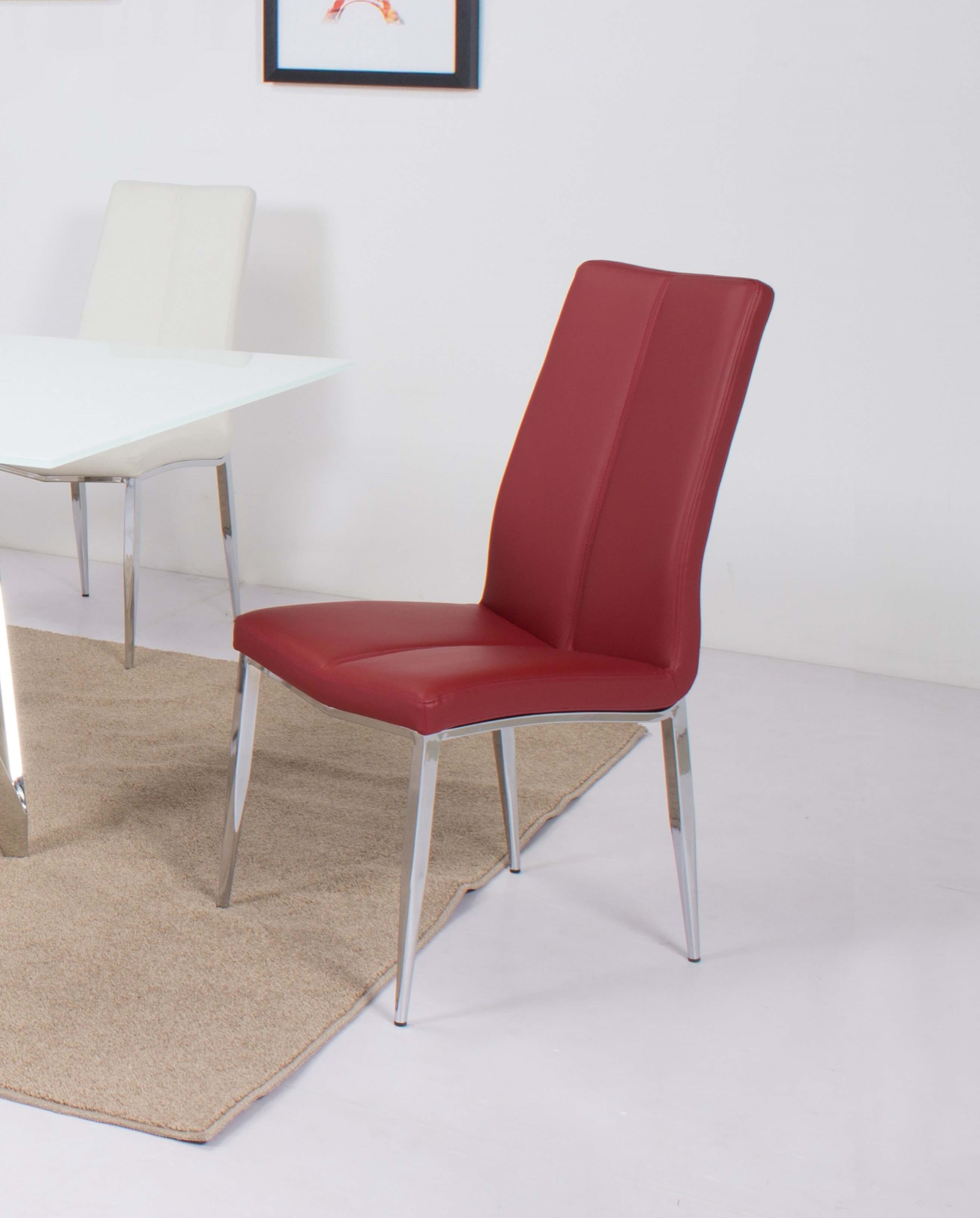 Abigail Curved Back PU Side Chair