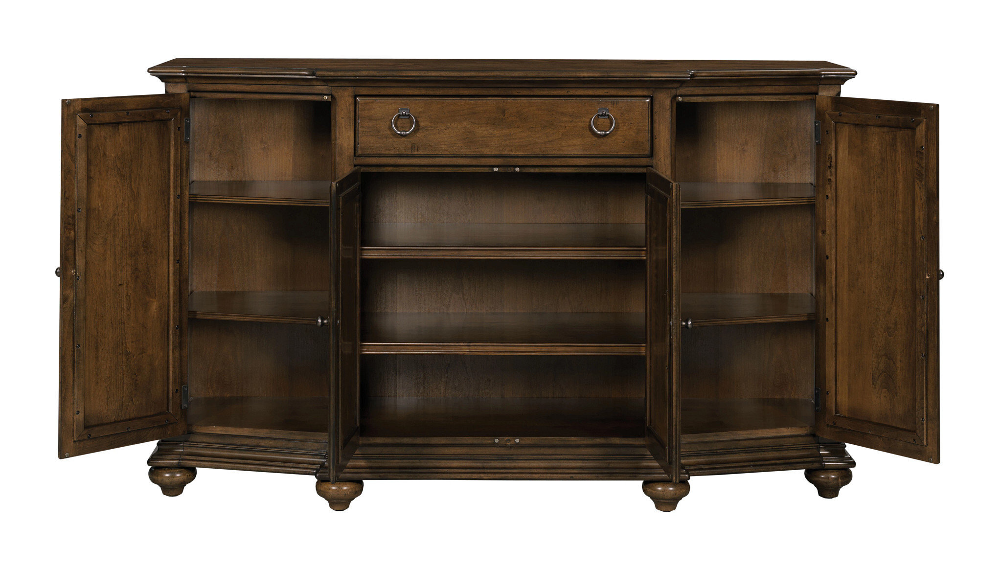 Commonwealth Damian Master Curved Wood Buffet w/4 Doors & Drawer