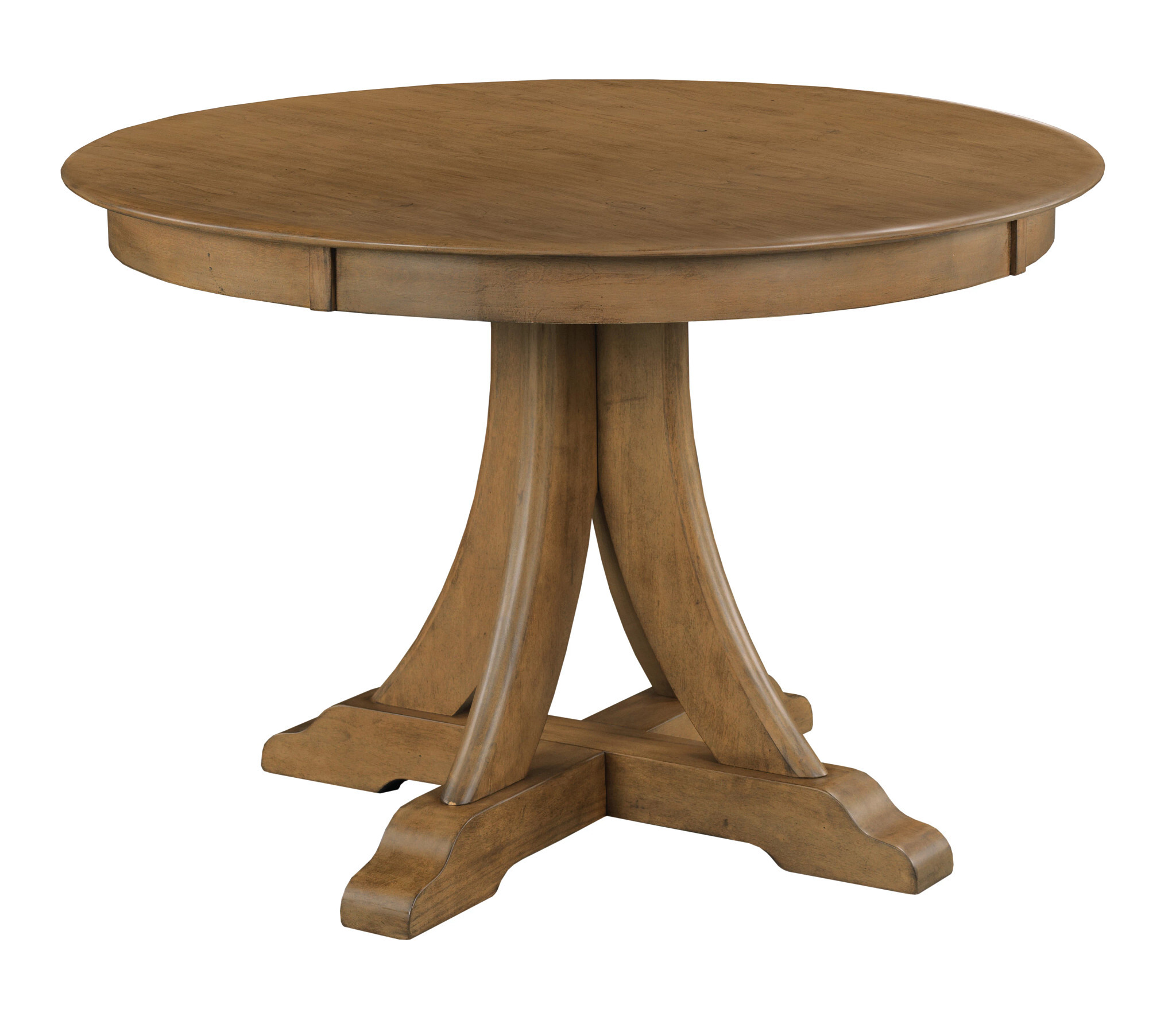 Kafe W44-inch Round Wood Quad Dining Room Set