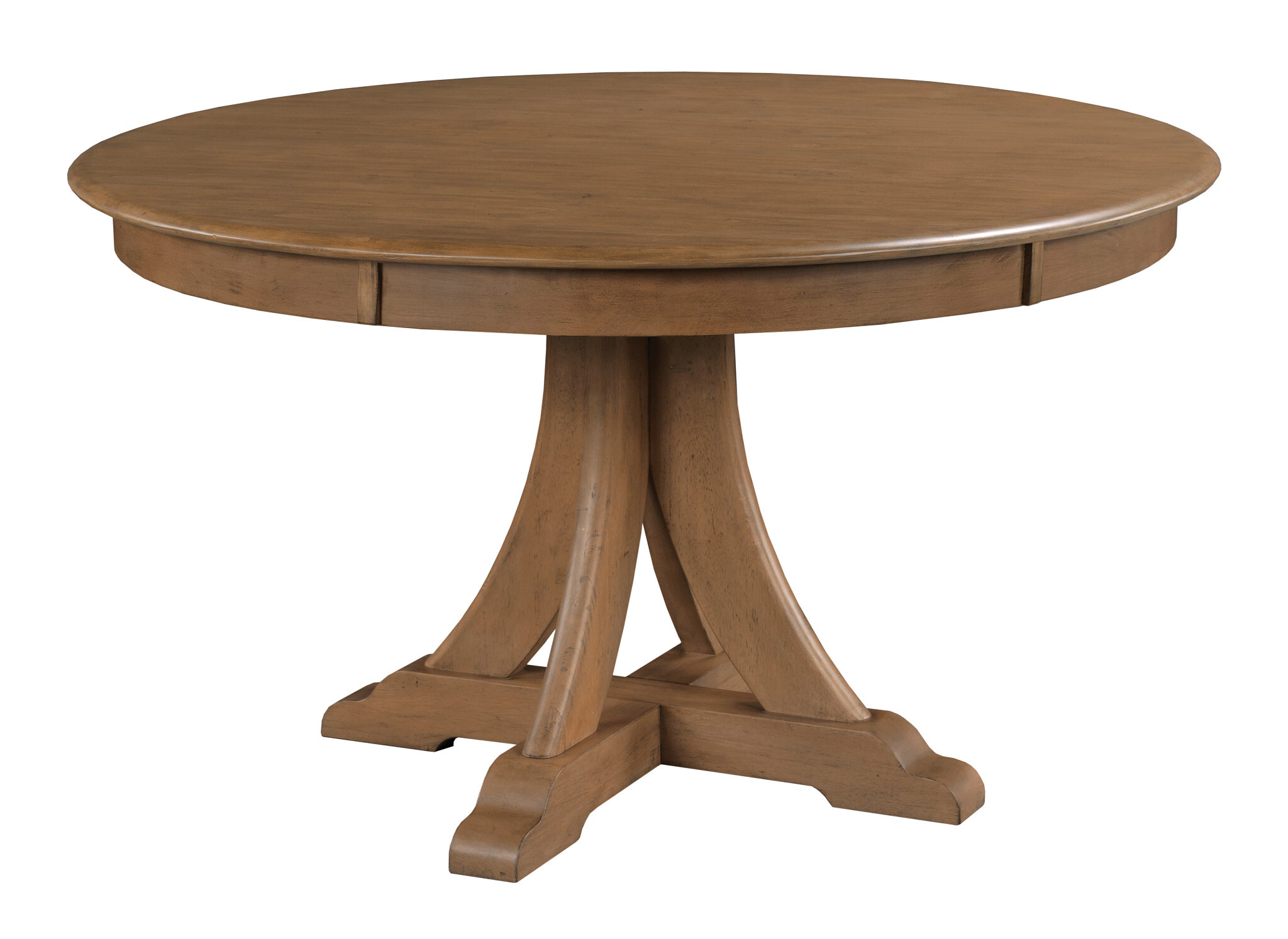 Kafe W54-inch Round Wood Quad Dining Room Set