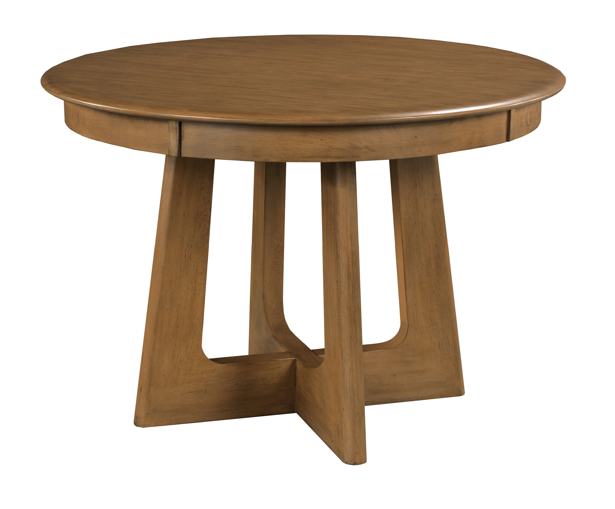 Kafe W44-inch Round Wood Pedestal Dining Room Set