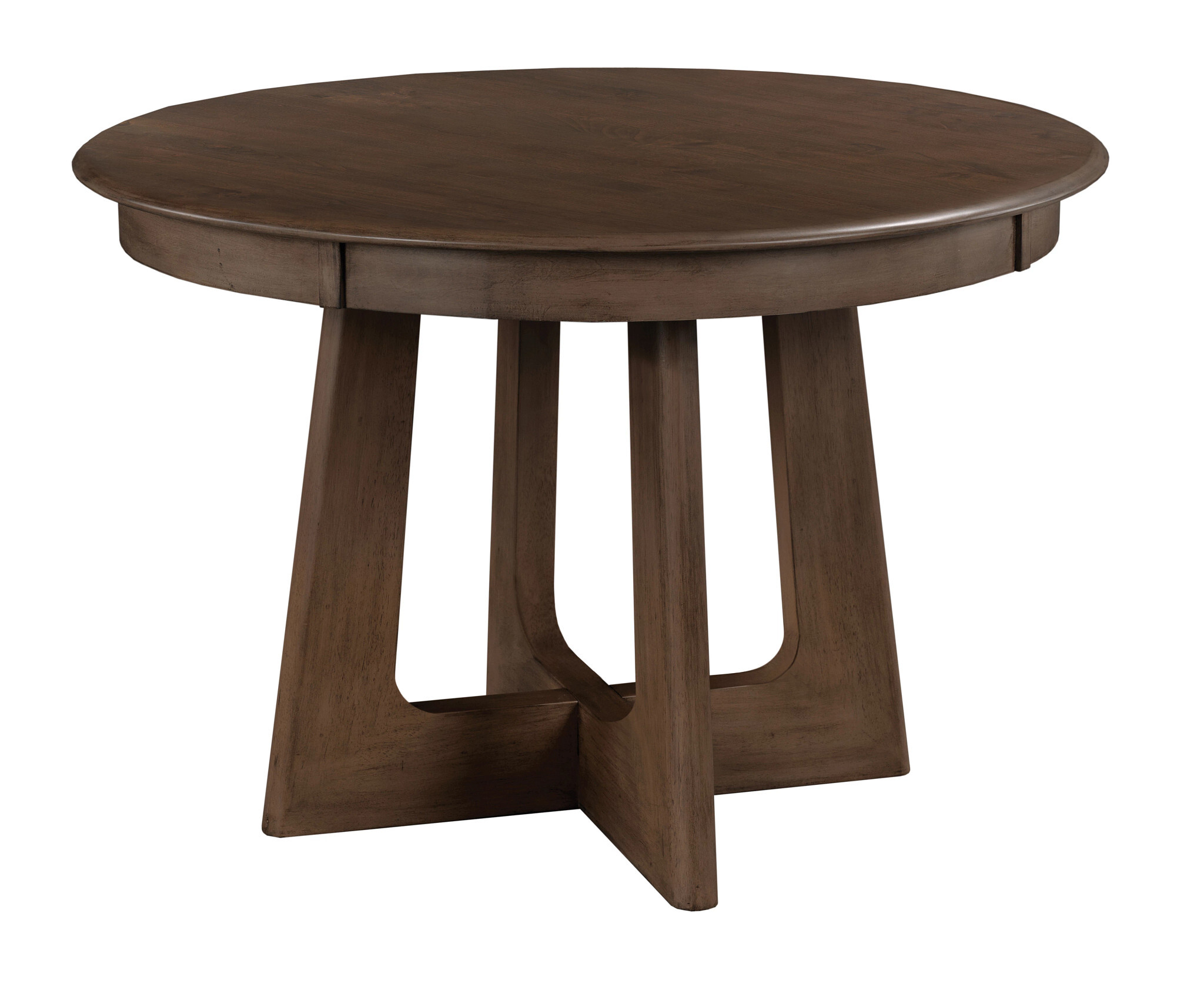 Kafe W44-inch Round Wood Pedestal Dining Room Set