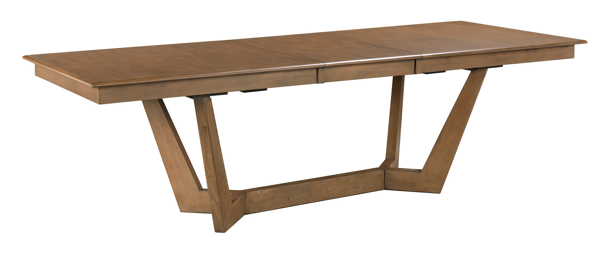 Kafe W80-inch Rectangular Wood Trestle Extendable Dining Room Set