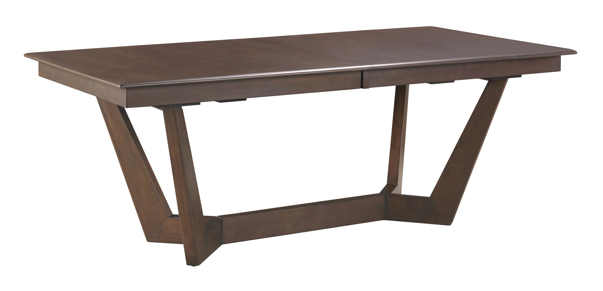 Kafe W80-inch Rectangular Wood Trestle Extendable Dining Room Set