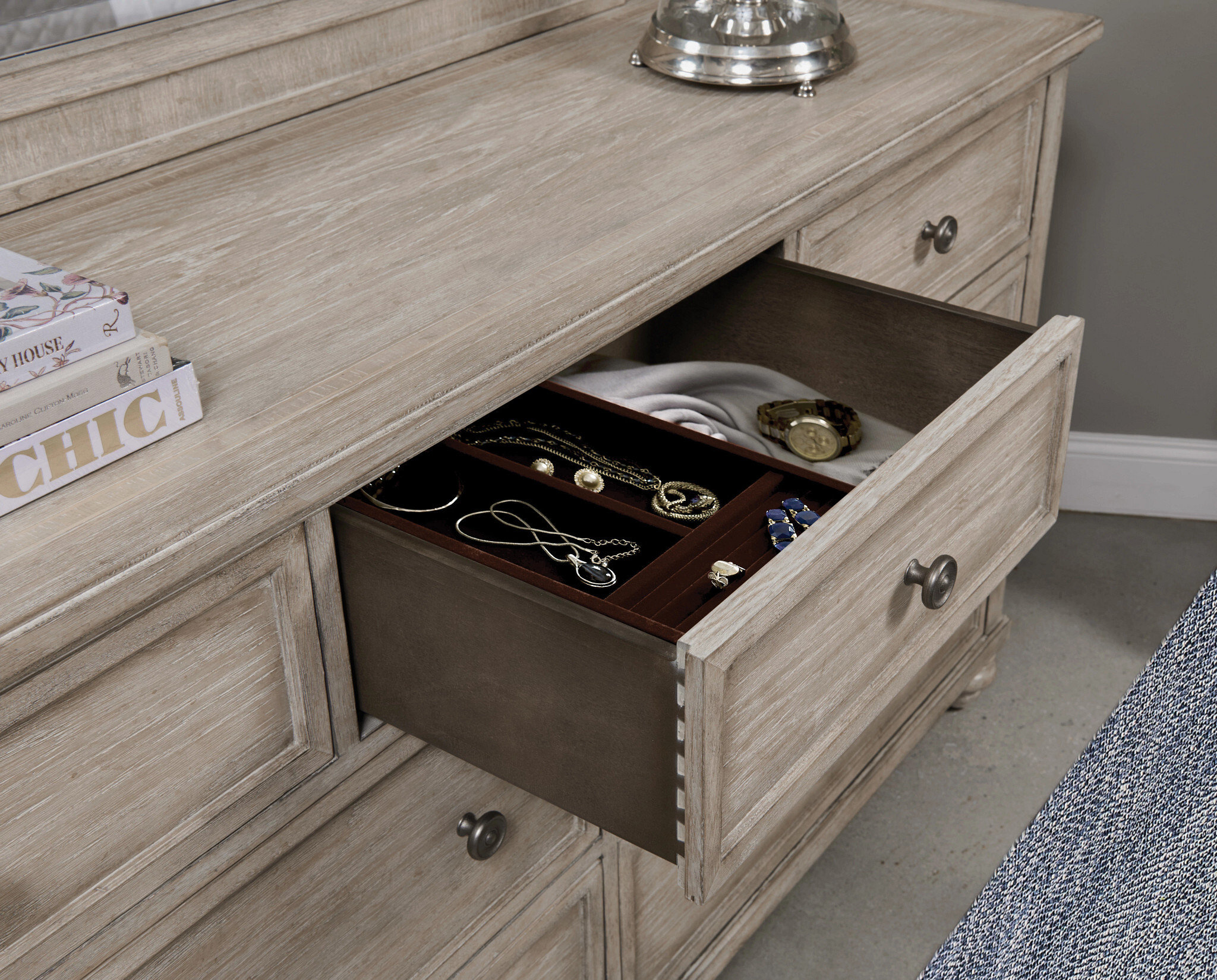 Cambric Vignette Wood Panel Bedroom Set