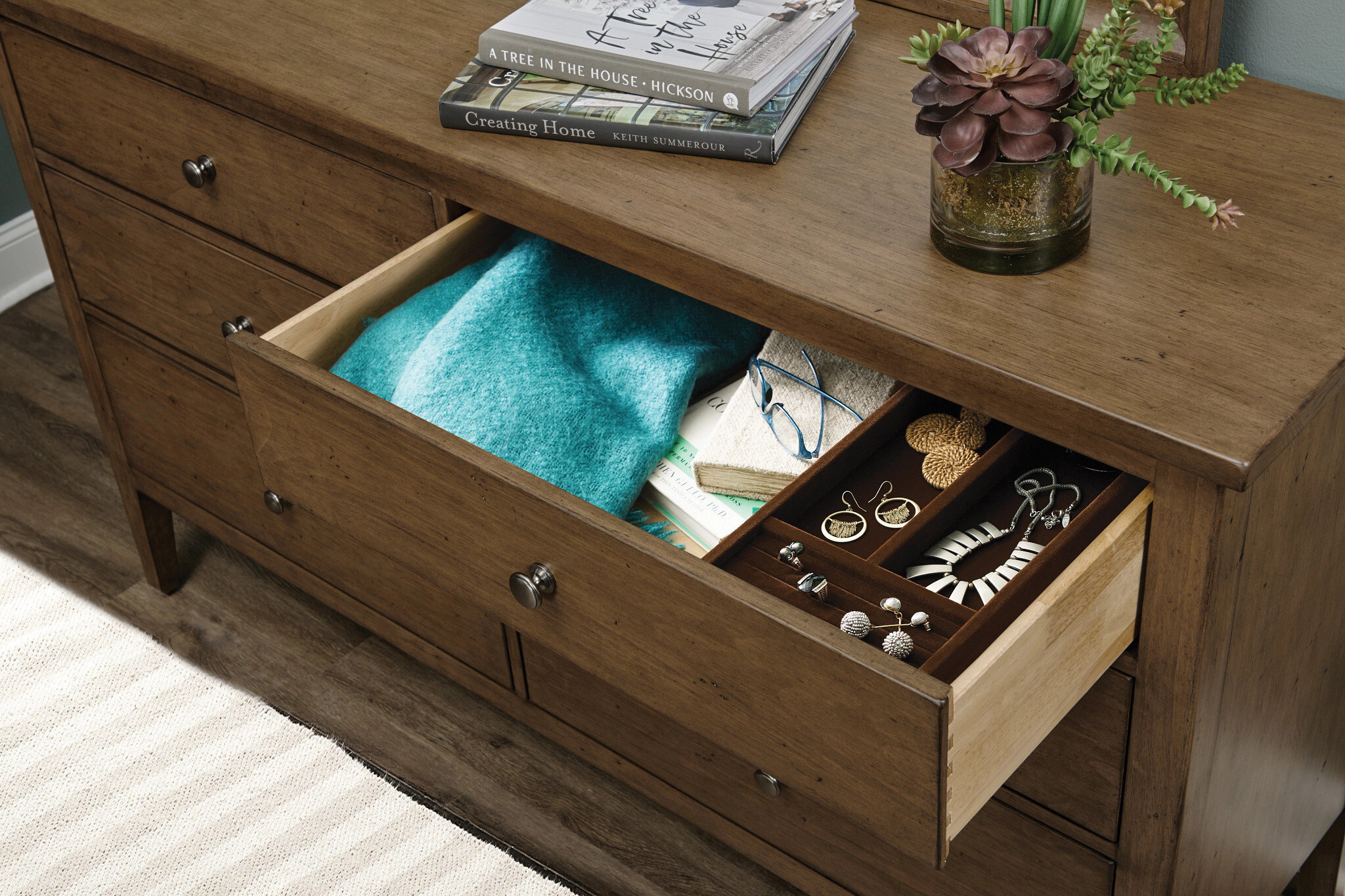 Arbor Glenwood Wood 6-Drawer Double Dresser