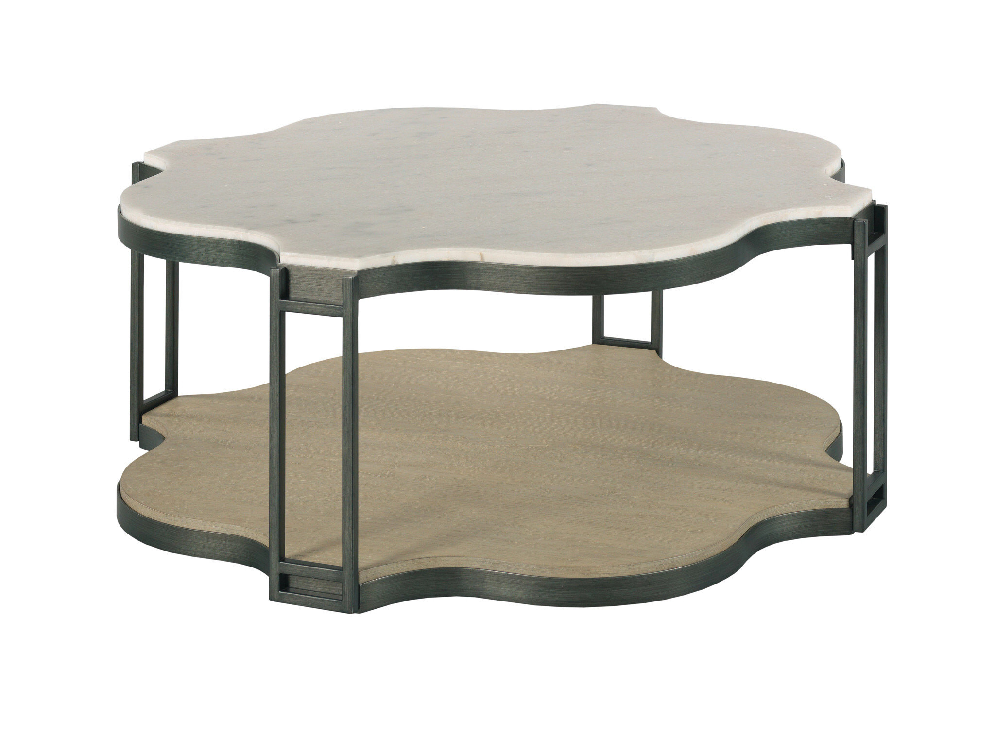 Hammary Living Room Quatrefoil Shaped Coffee Table