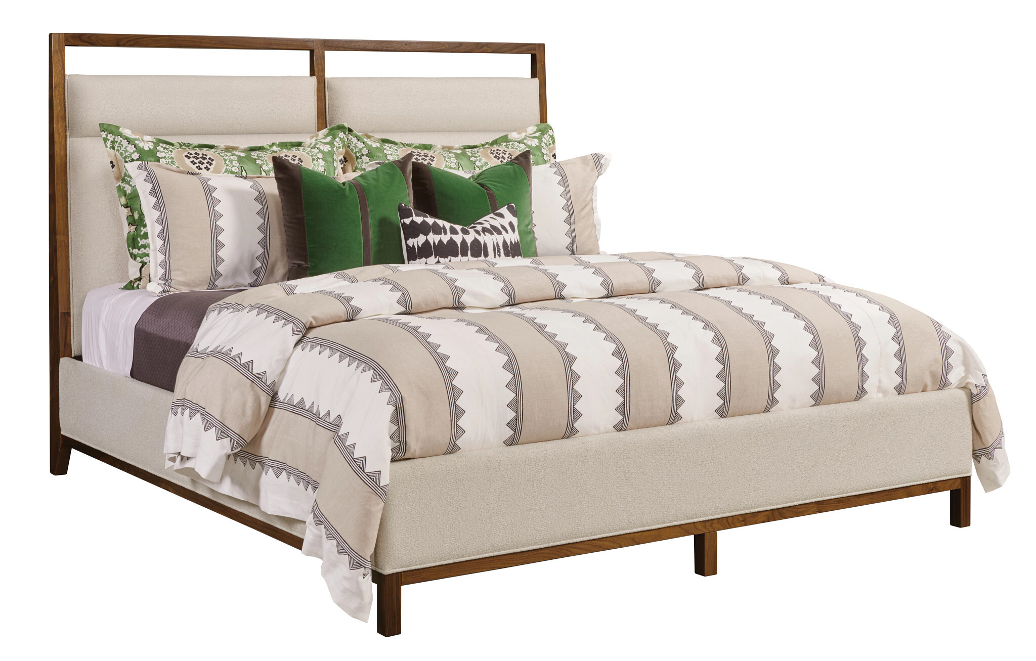 Abode Karis Wood/Fabric Upholstered Bedroom Set
