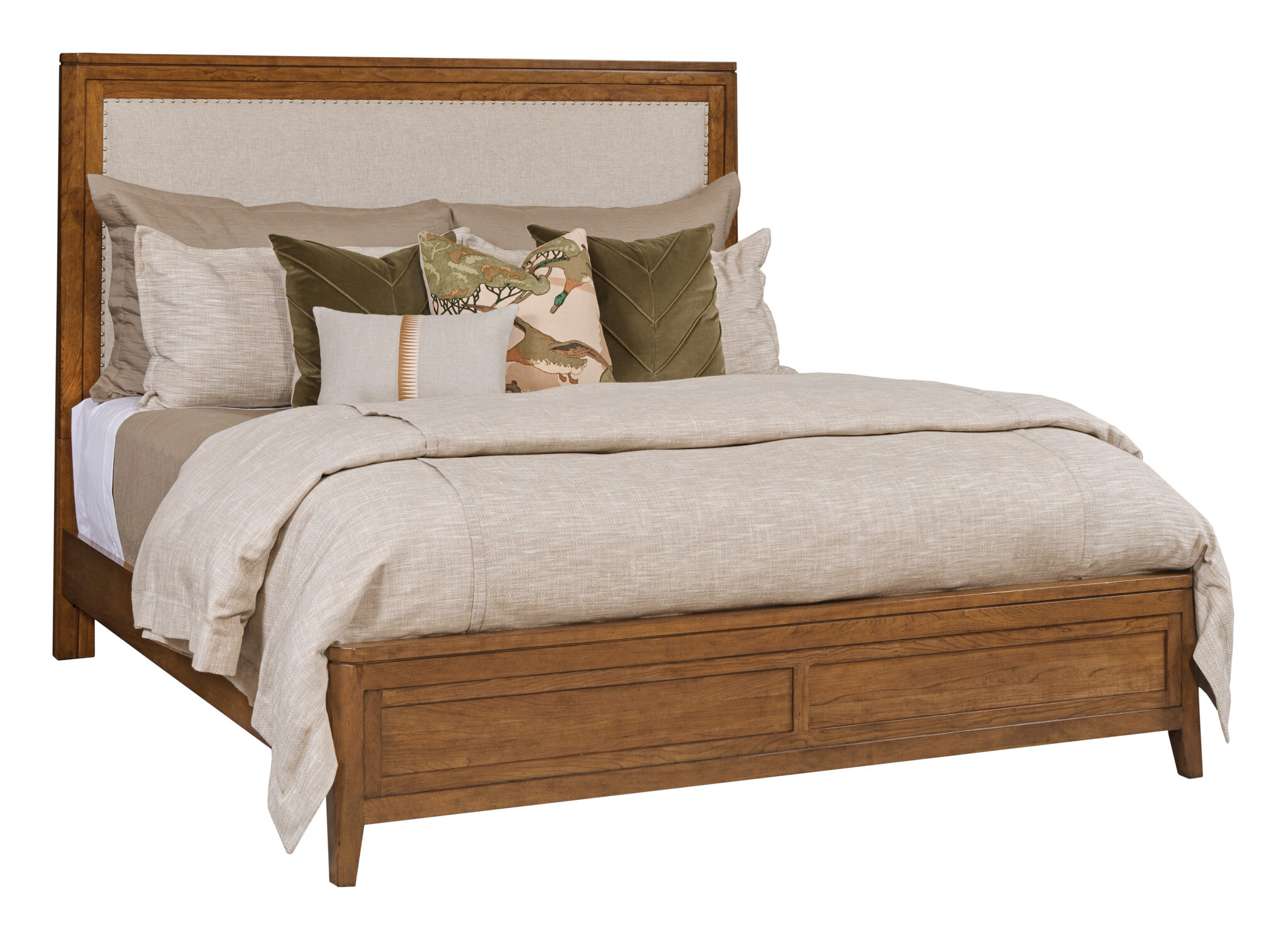 Aspire Affinity Fabric/Wood Upholstered Panel Bedroom Set