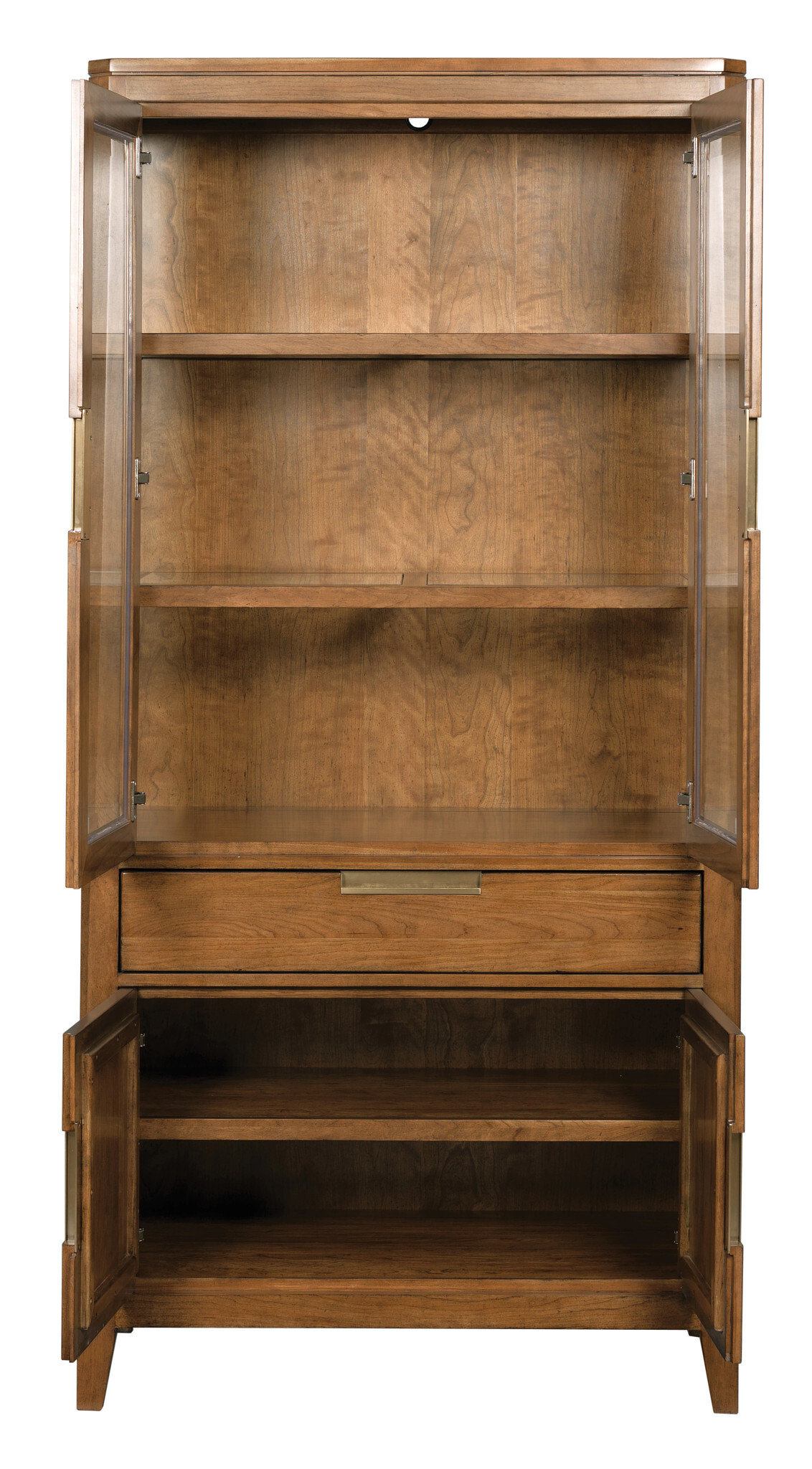Aspire Summit Wood/Glass Display Cabinet w/Drawer & 4 Doors