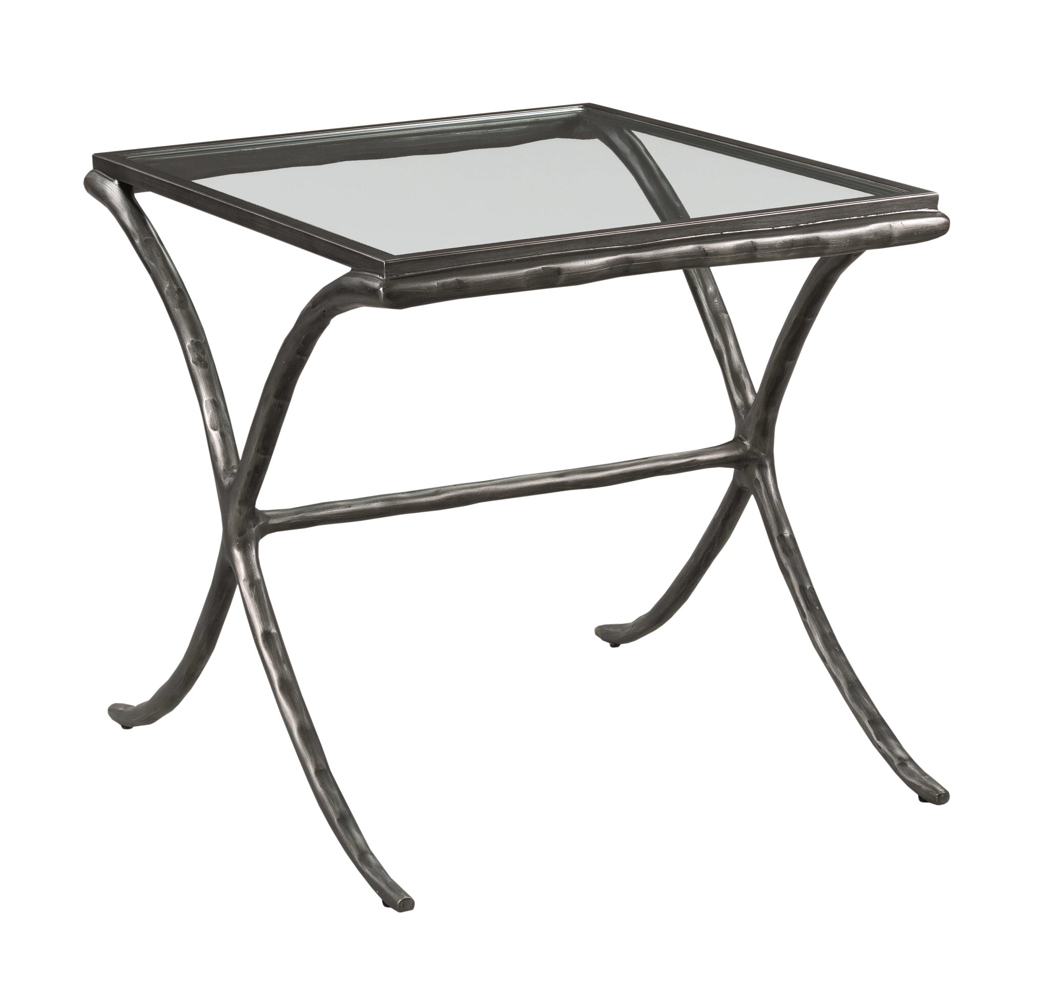 Milan Acquisitions Bunching Rectangular Metal/Glass Coffee Table Set