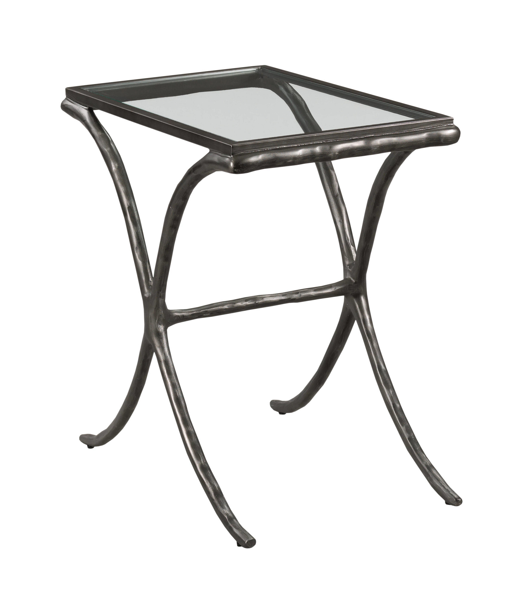 Milan Acquisitions Bunching Rectangular Metal/Glass Coffee Table Set