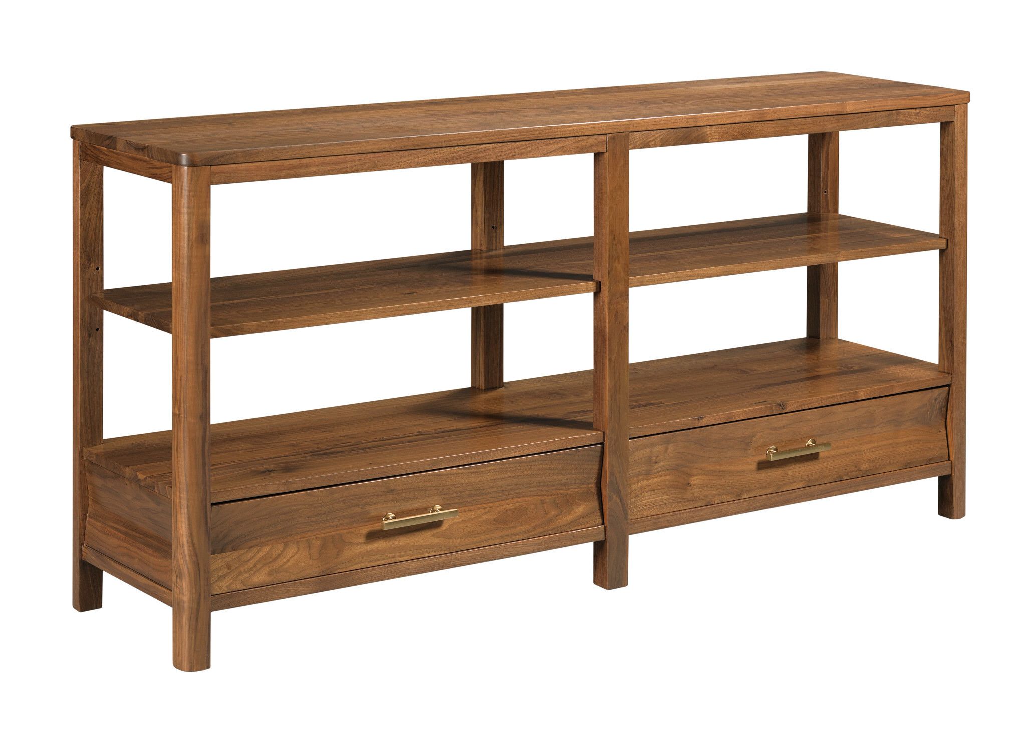 Monogram Boca Rectangular Wood Console Table w/2 Drawers