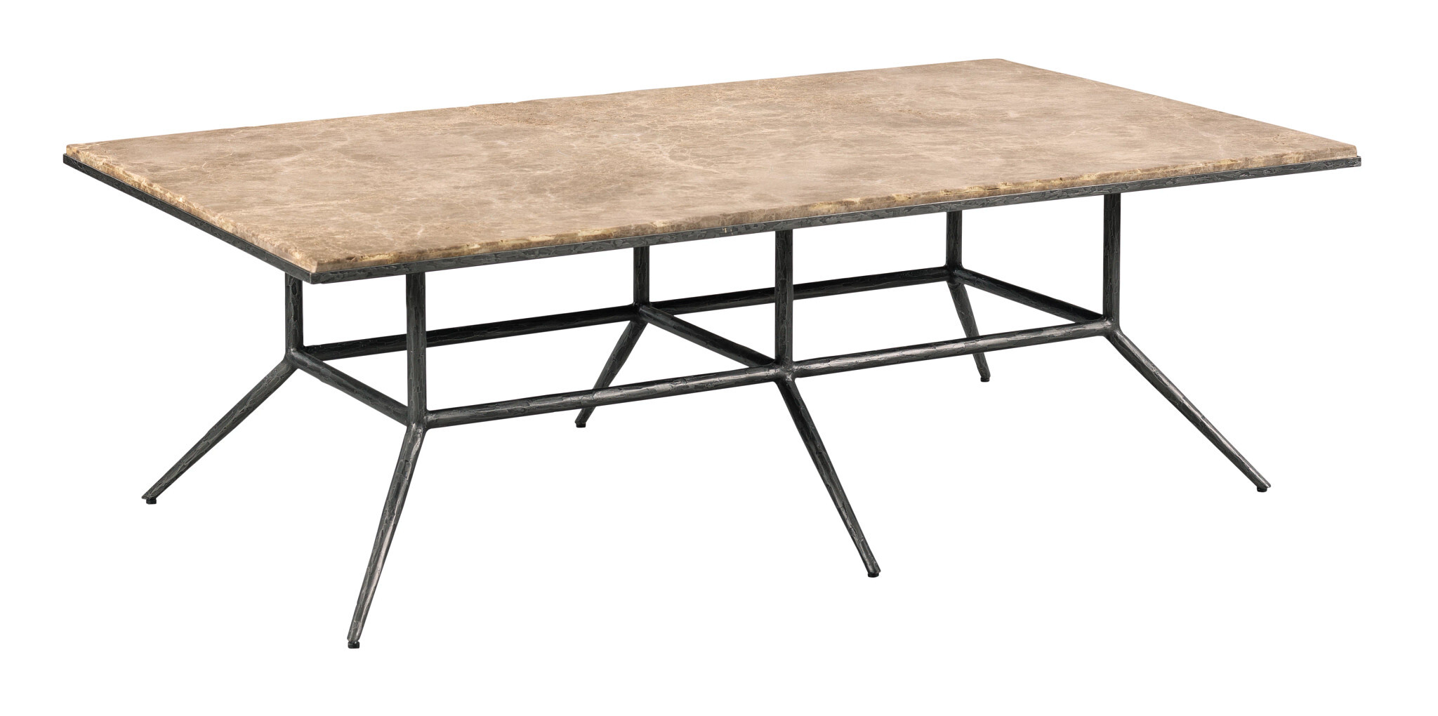 Sorrento Acquisitions Rectangular Metal/Stone Coffee Table Set